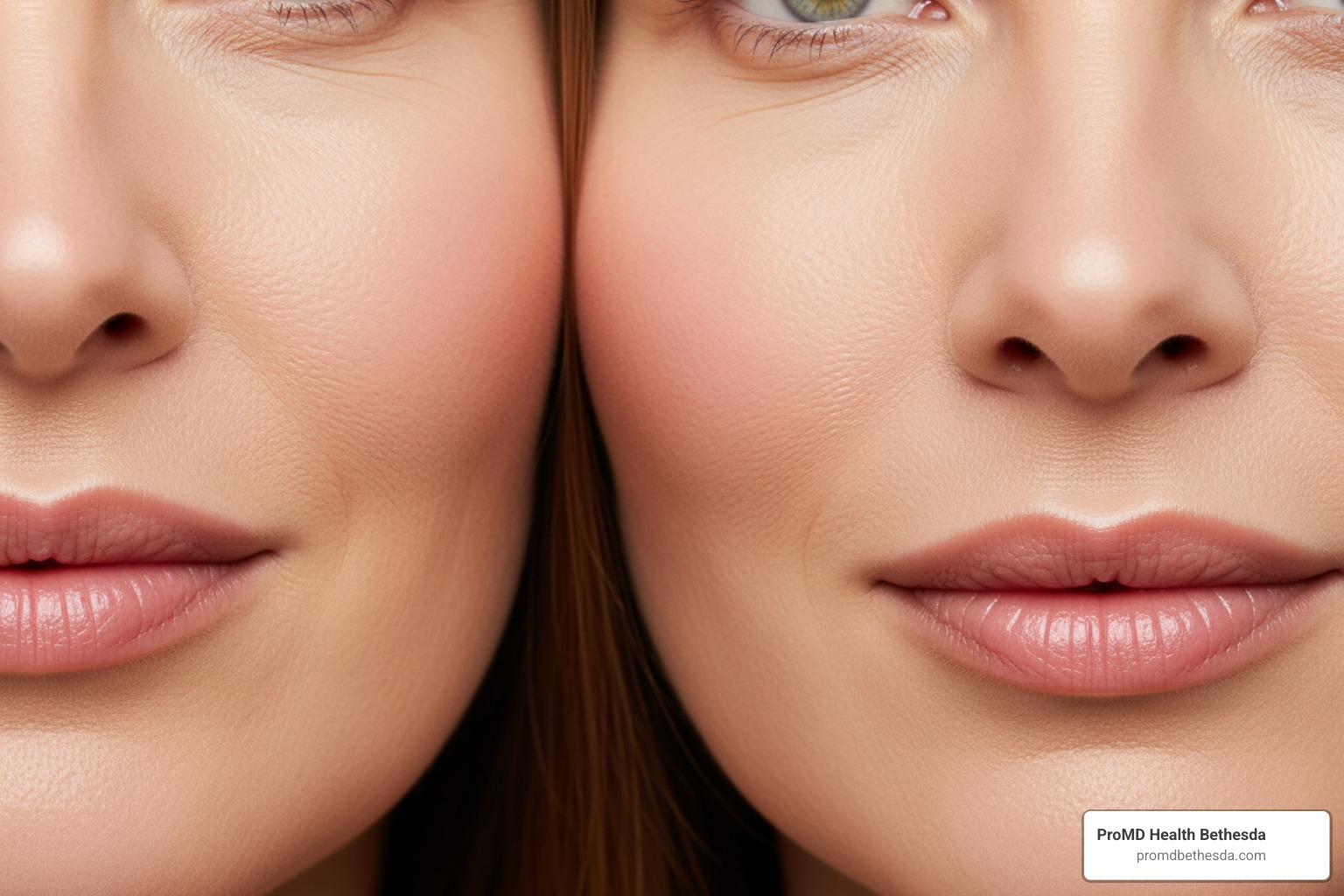 Lip and cheek transformation results - dermal fillers before and after