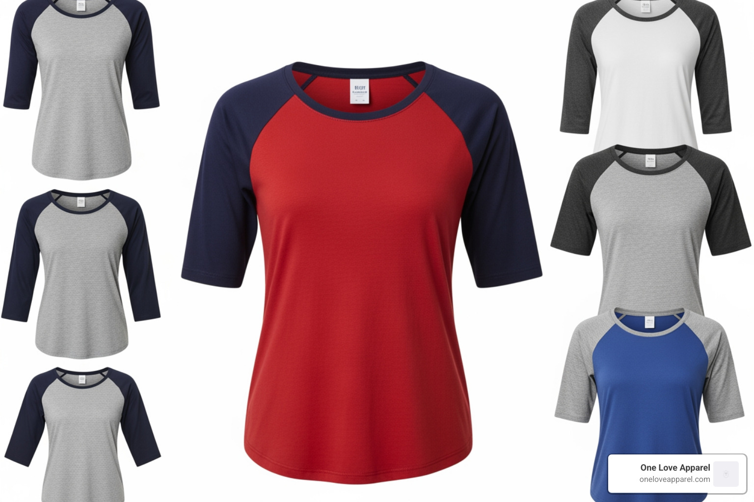 various sleeve lengths and colorways of baseball shirts - baseball t shirt womens