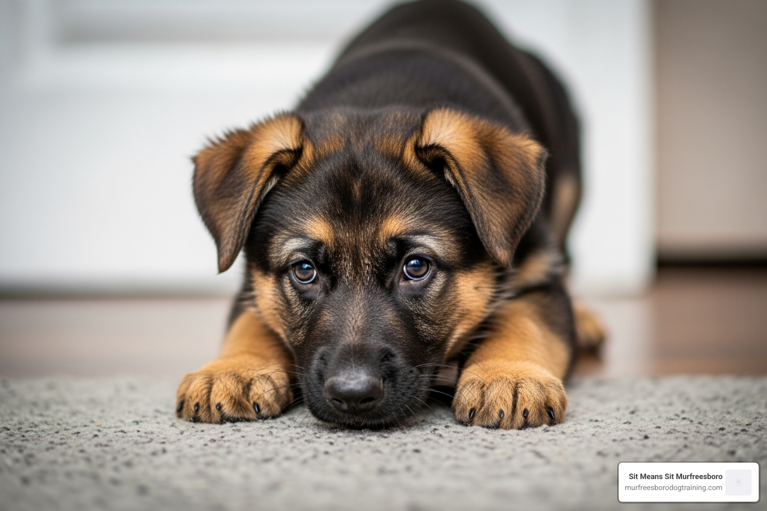GSD puppy exploring a new surface - 8 week old german shepherd puppy training