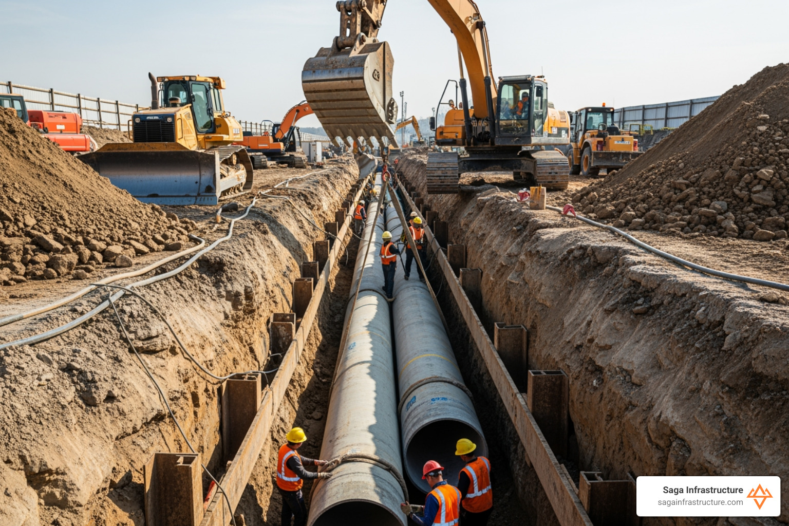 underground pipe installation - utility infrastructure contractors