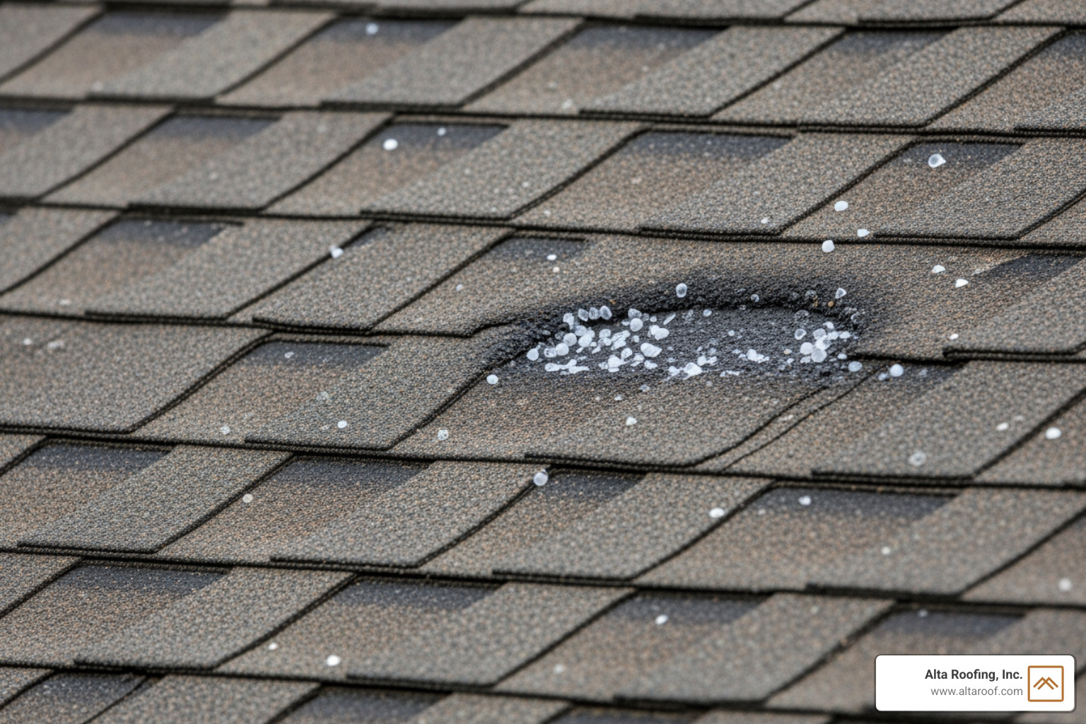 shingle bruising and granule loss - hail damage roof repair