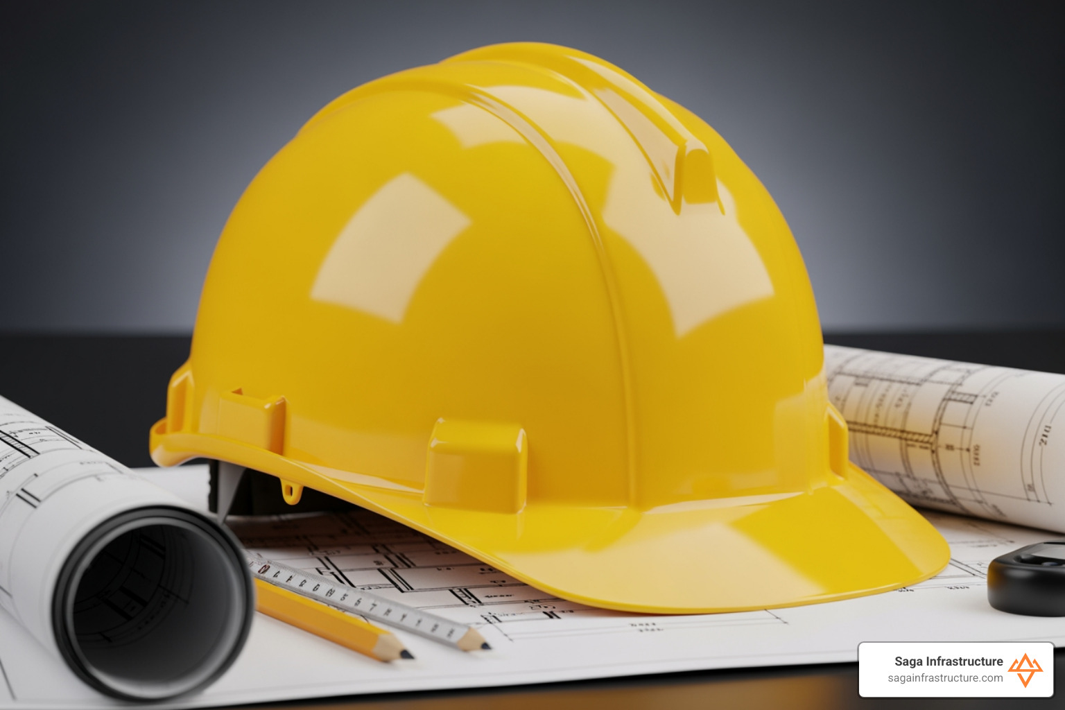 blueprint and hard hat - construction company growth