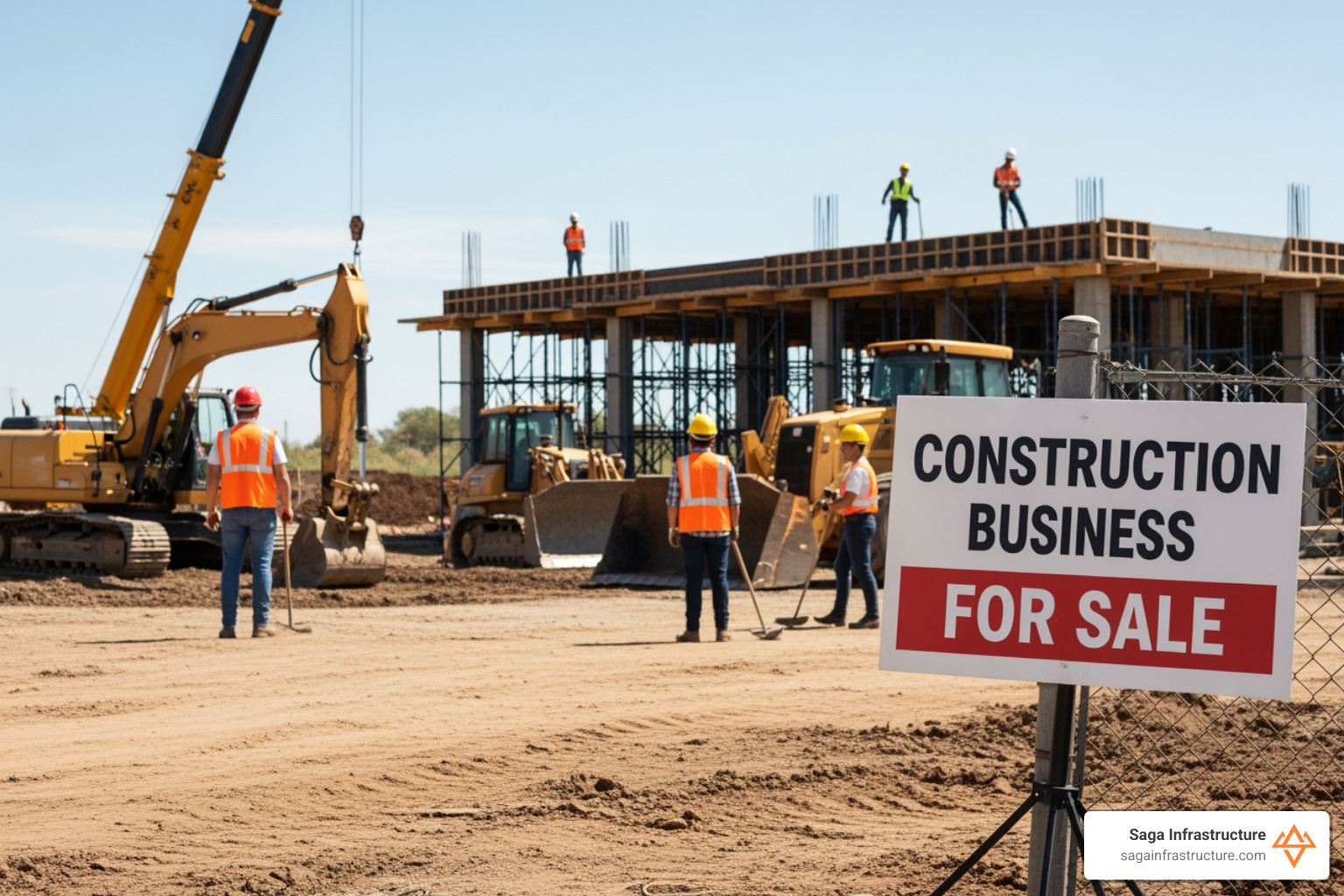person reviewing a contract - construction business for sale