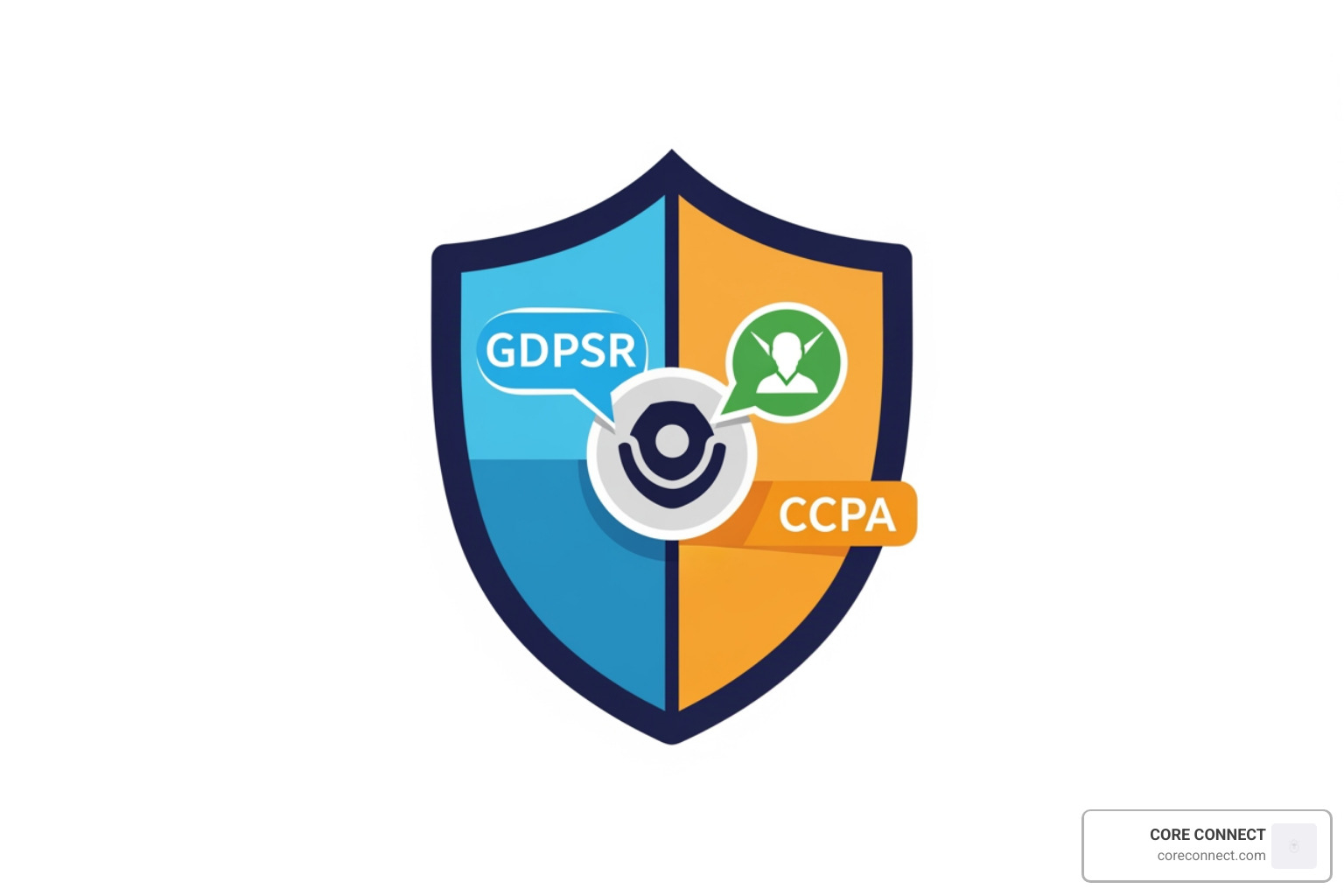 Privacy compliance shield icon representing GDPR and CCPA standards - identify website visitors b2b Privacy compliance shield icon representing GDPR and CCPA standards - identify website visitors b2b