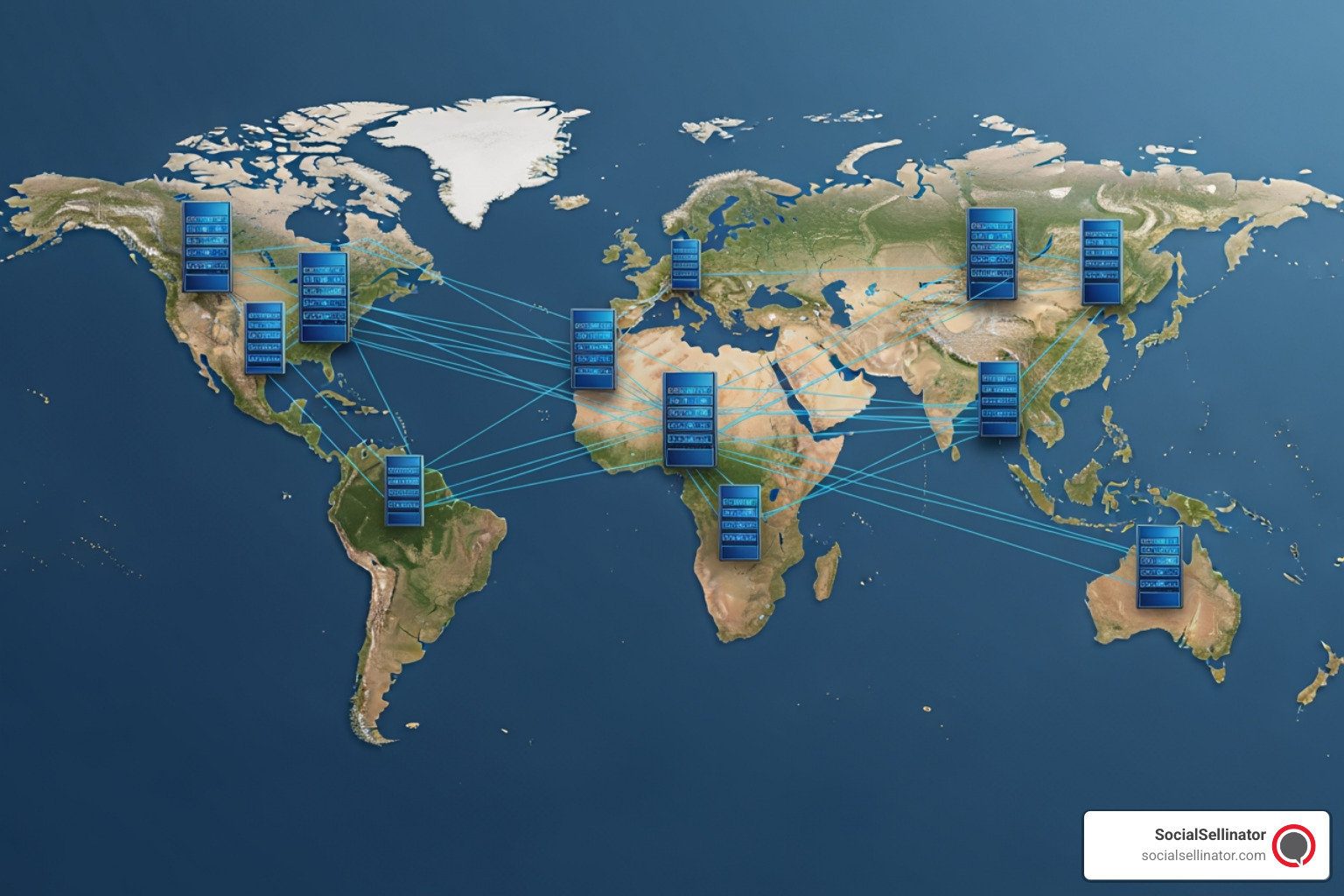 global server network illustrating Content Delivery Networks - How to speed website?