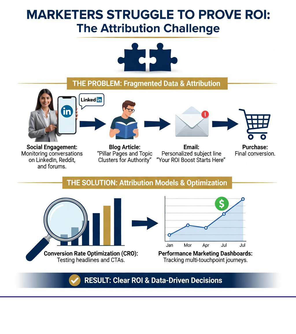 Marketers struggle to prove ROI infographic - what is data driven content marketing infographic 