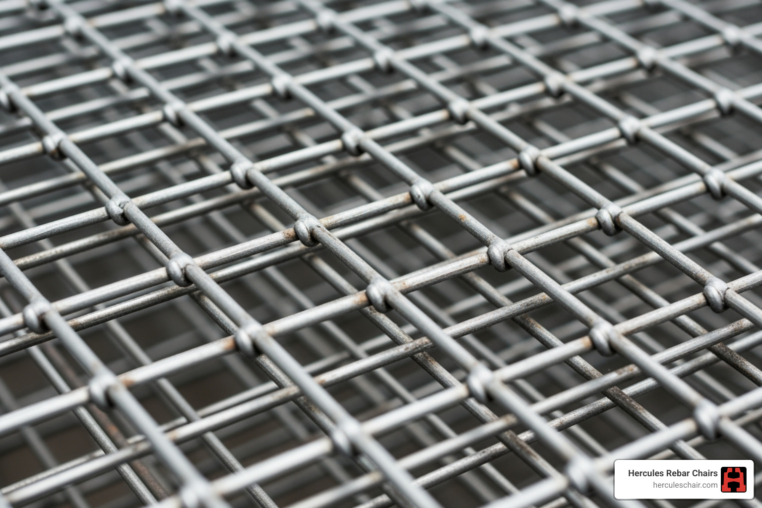 Close-up steel mesh grid showing welded intersections - wire mesh for concrete Close-up steel mesh grid showing welded intersections - wire mesh for concrete