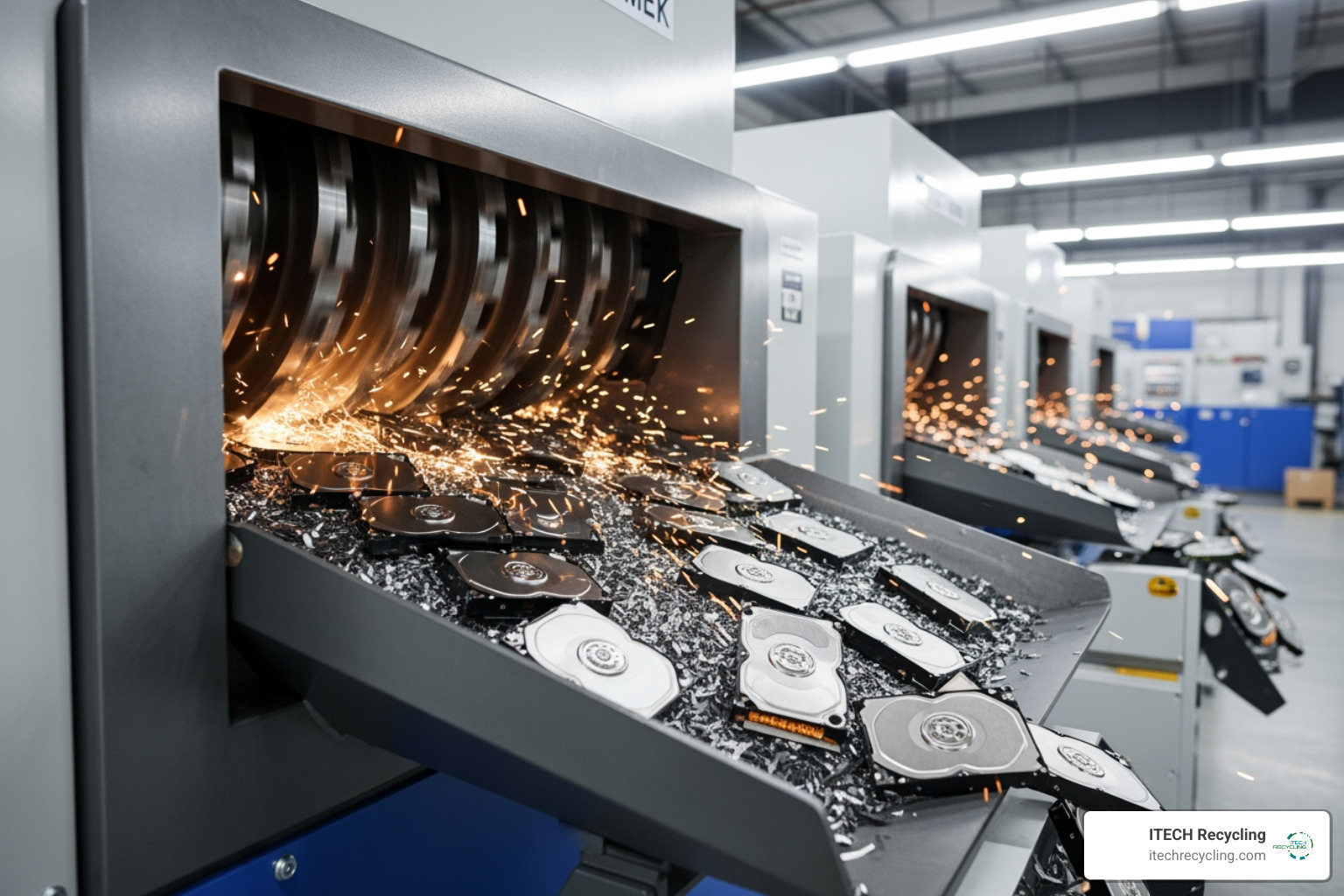 industrial hard drive shredder - enterprise data destruction