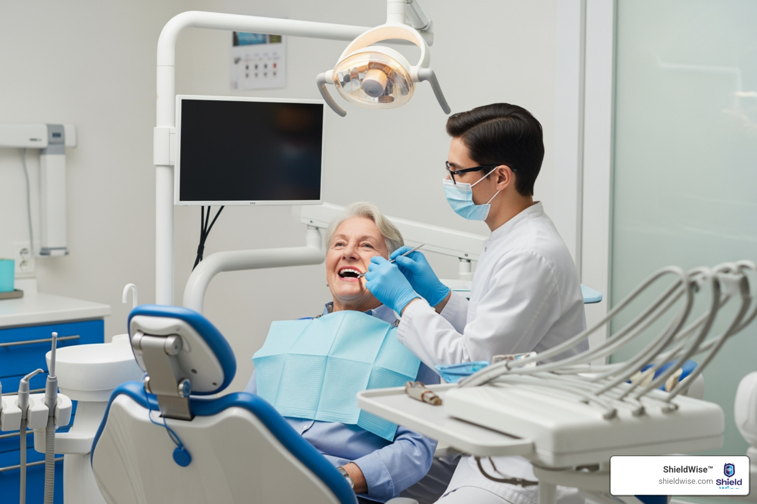 senior at a dental checkup - medicare advantage extra benefits explained