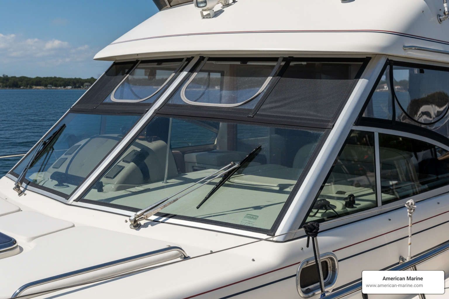 precision-fit yacht windshield cover - exterior boat window covers