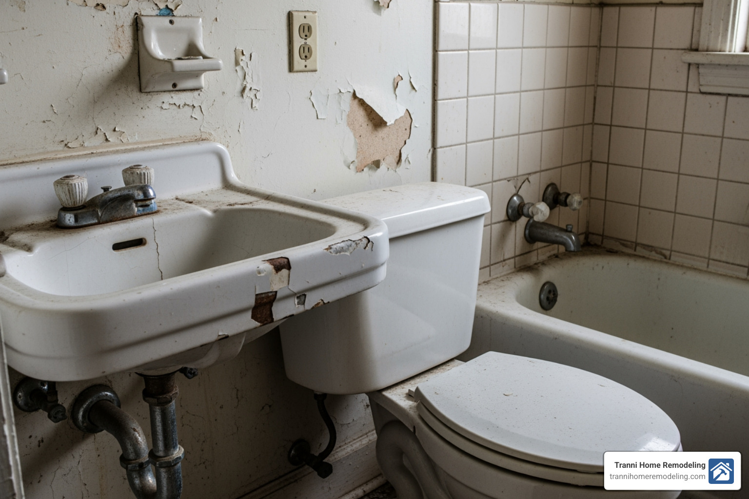 outdated bathroom fixtures and signs of wear - bathroom remodel in my area