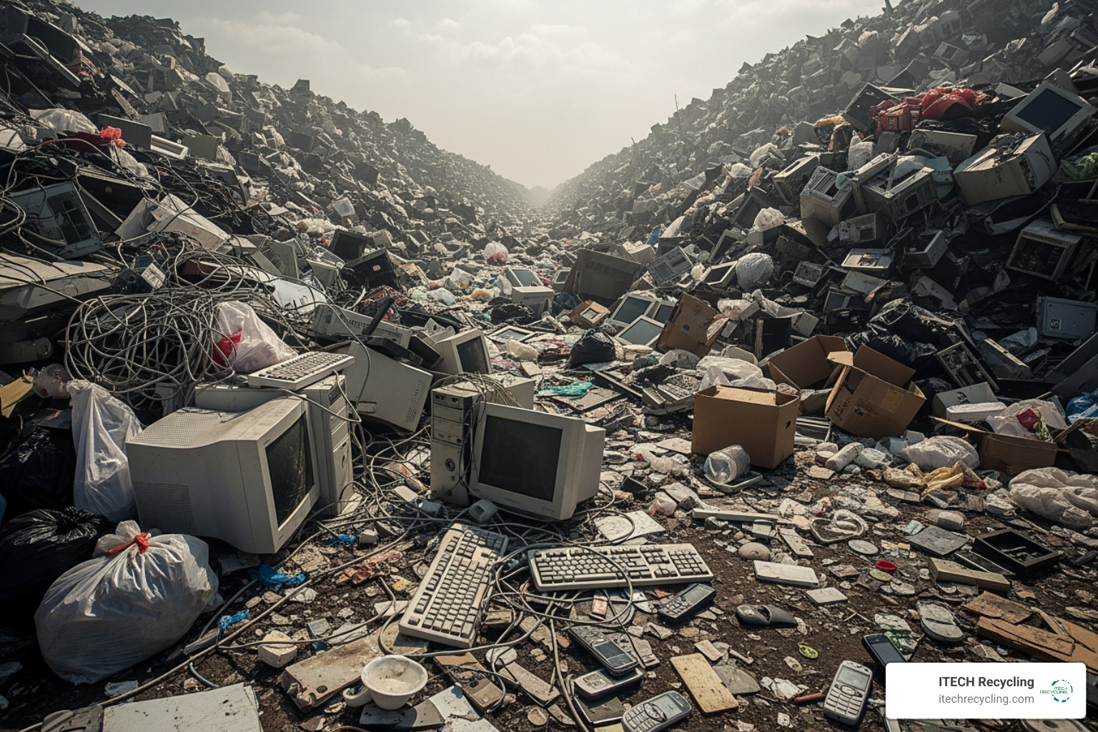 electronic waste in a landfill setting - electronics disposal services