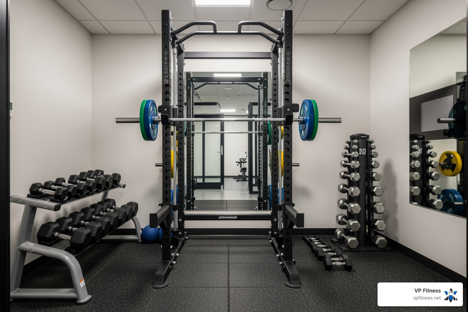 A private fitness pod equipped with a squat rack and dumbbells - do gyms have private rooms A private fitness pod equipped with a squat rack and dumbbells - do gyms have private rooms