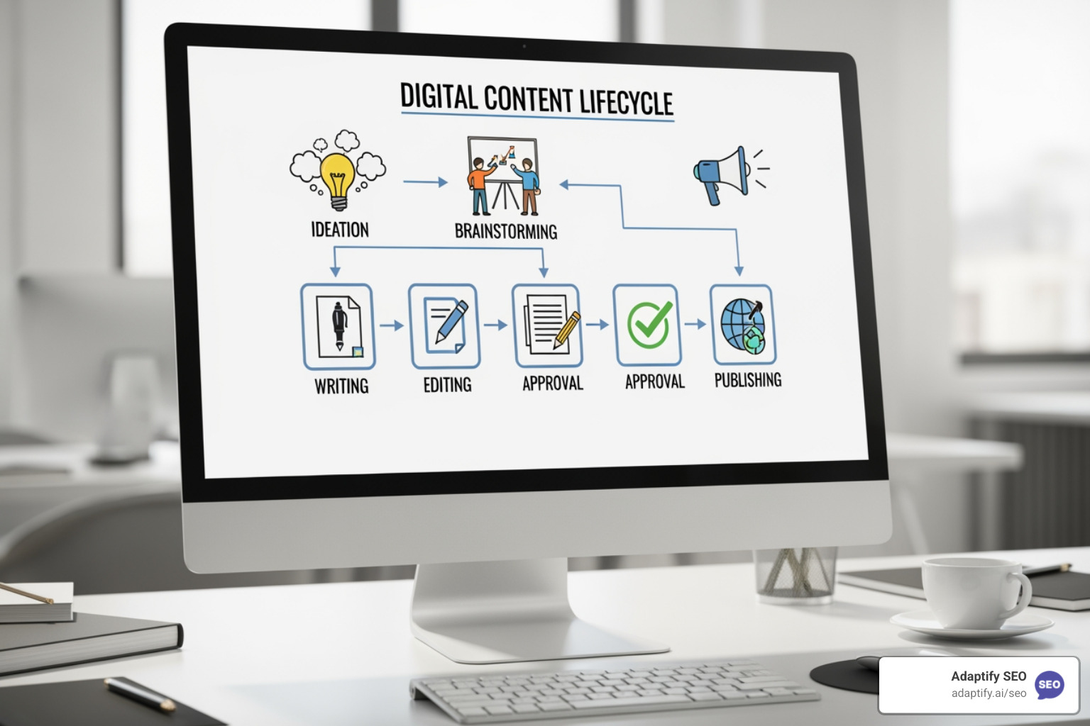 digital content lifecycle from ideation to publication - content creation management software