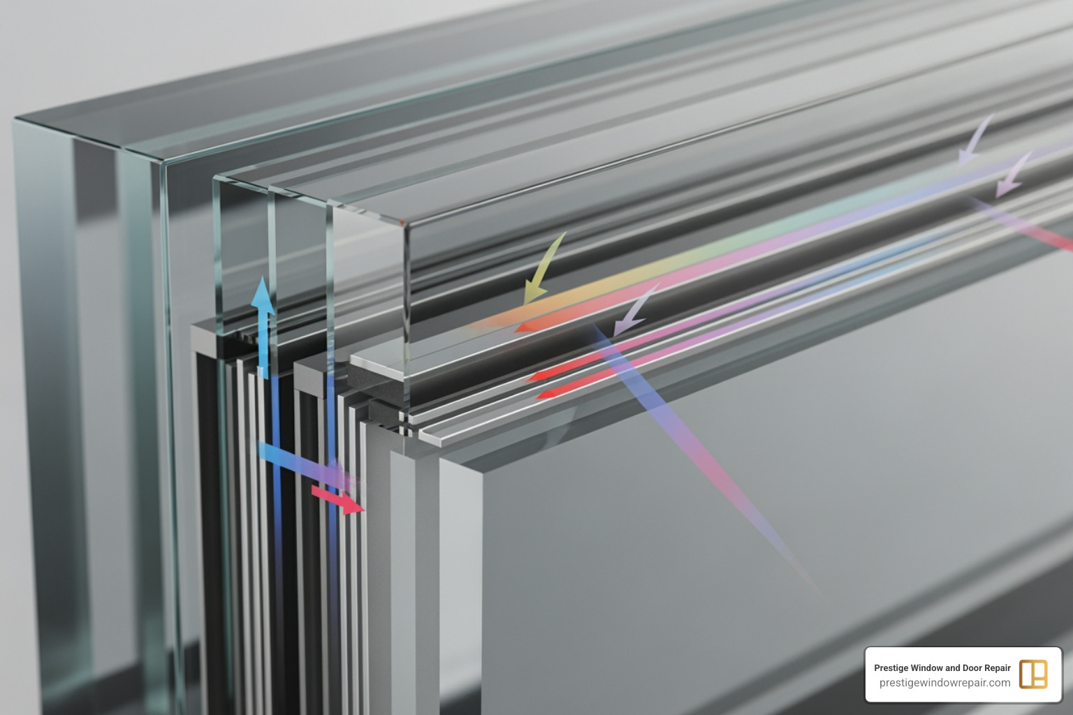 energy-efficient glass coating diagram - door and window