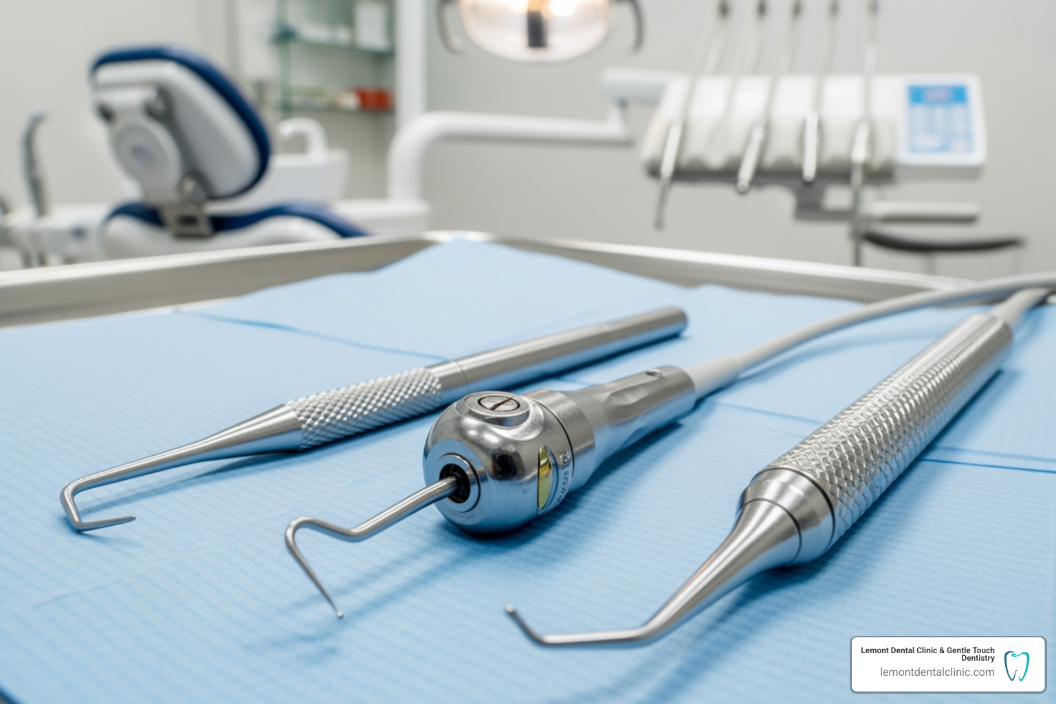 dental scaling tools including a manual scaler and an ultrasonic tip - annual dental cleaning dental scaling tools including a manual scaler and an ultrasonic tip - annual dental cleaning