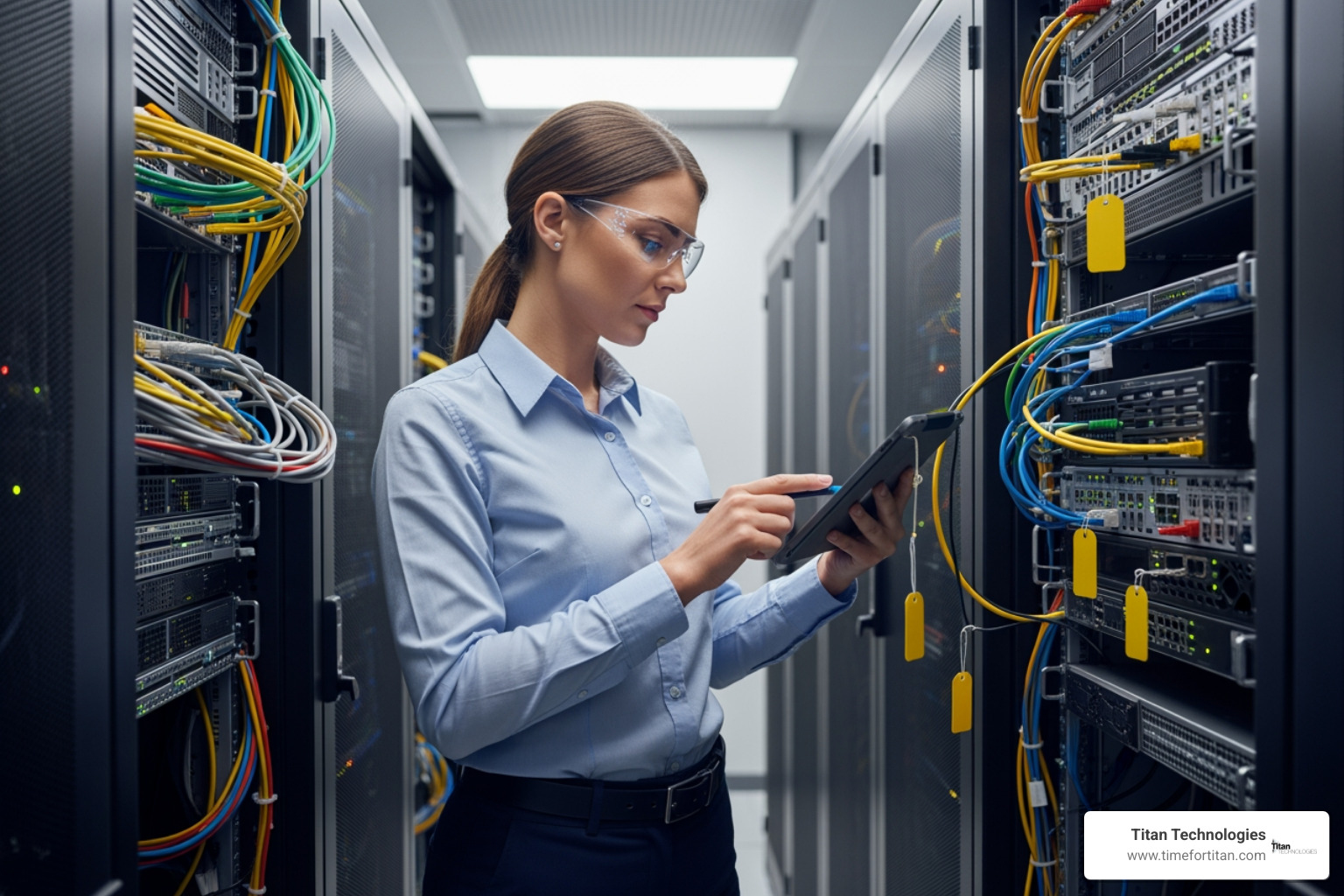 IT professional conducting a data inventory - Business data protection IT professional conducting a data inventory - Business data protection