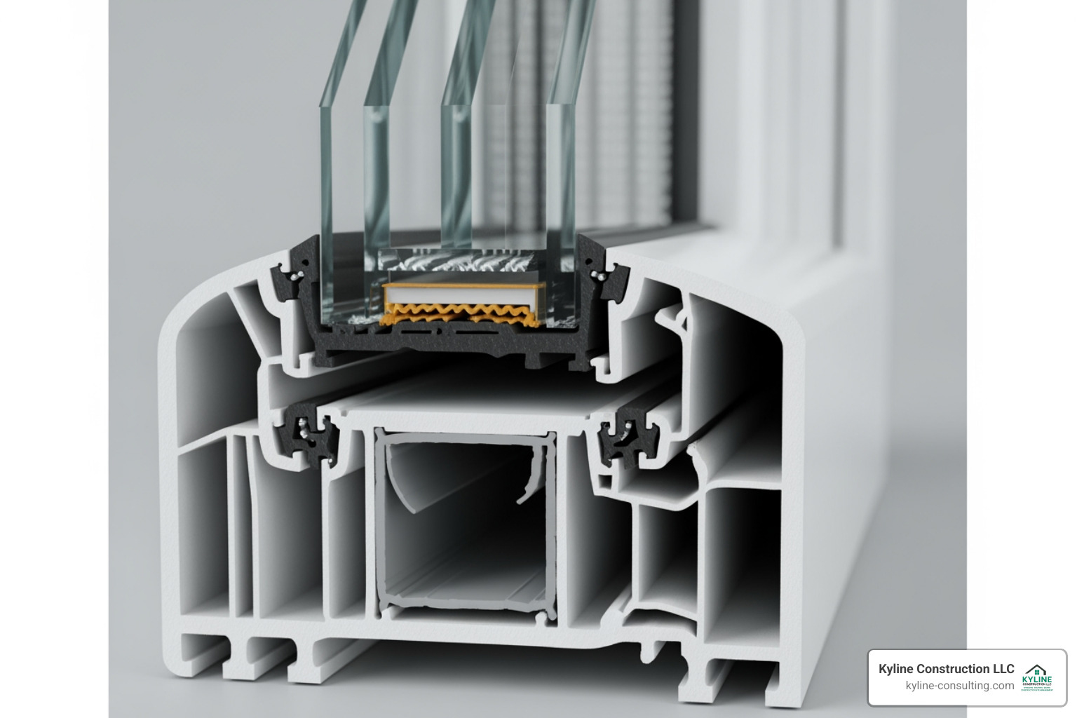 multi-chambered vinyl window frame - Energy efficient vinyl windows