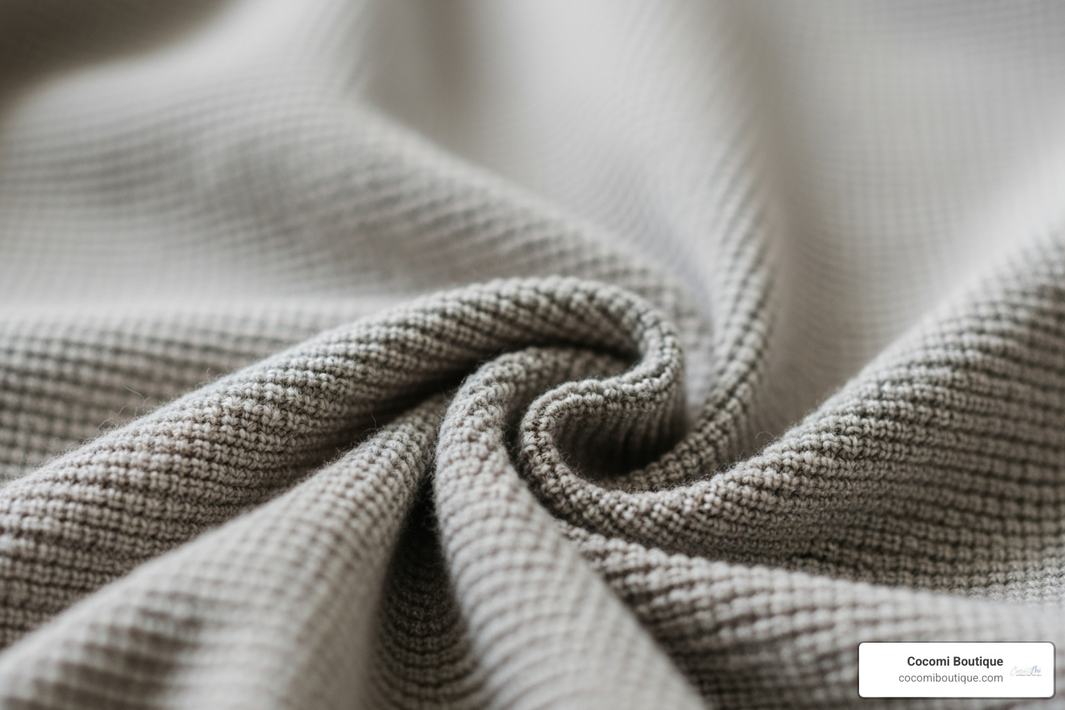 close up of organic cotton texture showing the soft weave of a modern baby blanket - Modern baby blanket