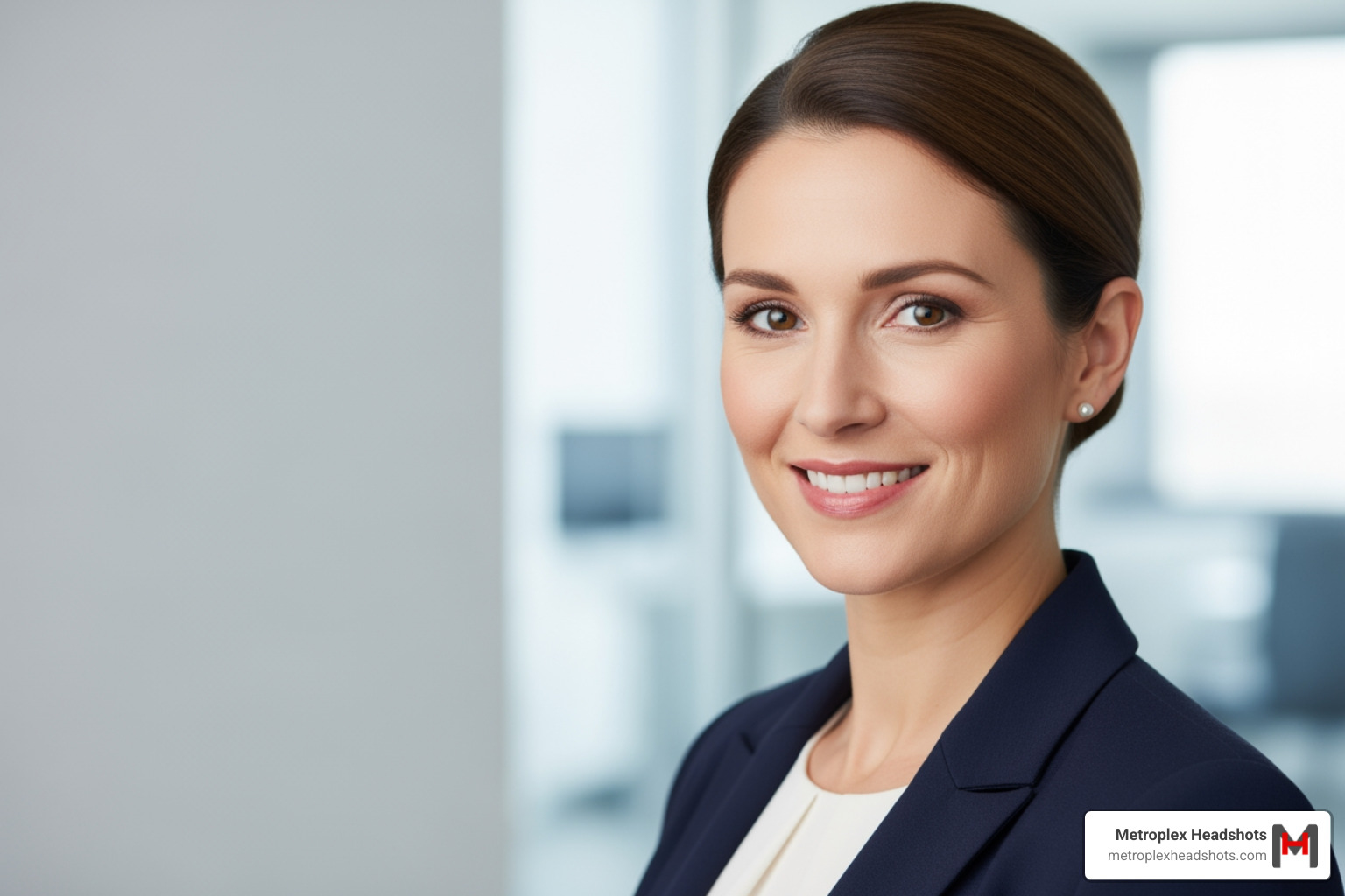 Comparison of different necklines and sleeve lengths for professional headshots - female professional headshot Comparison of different necklines and sleeve lengths for professional headshots - female professional headshot