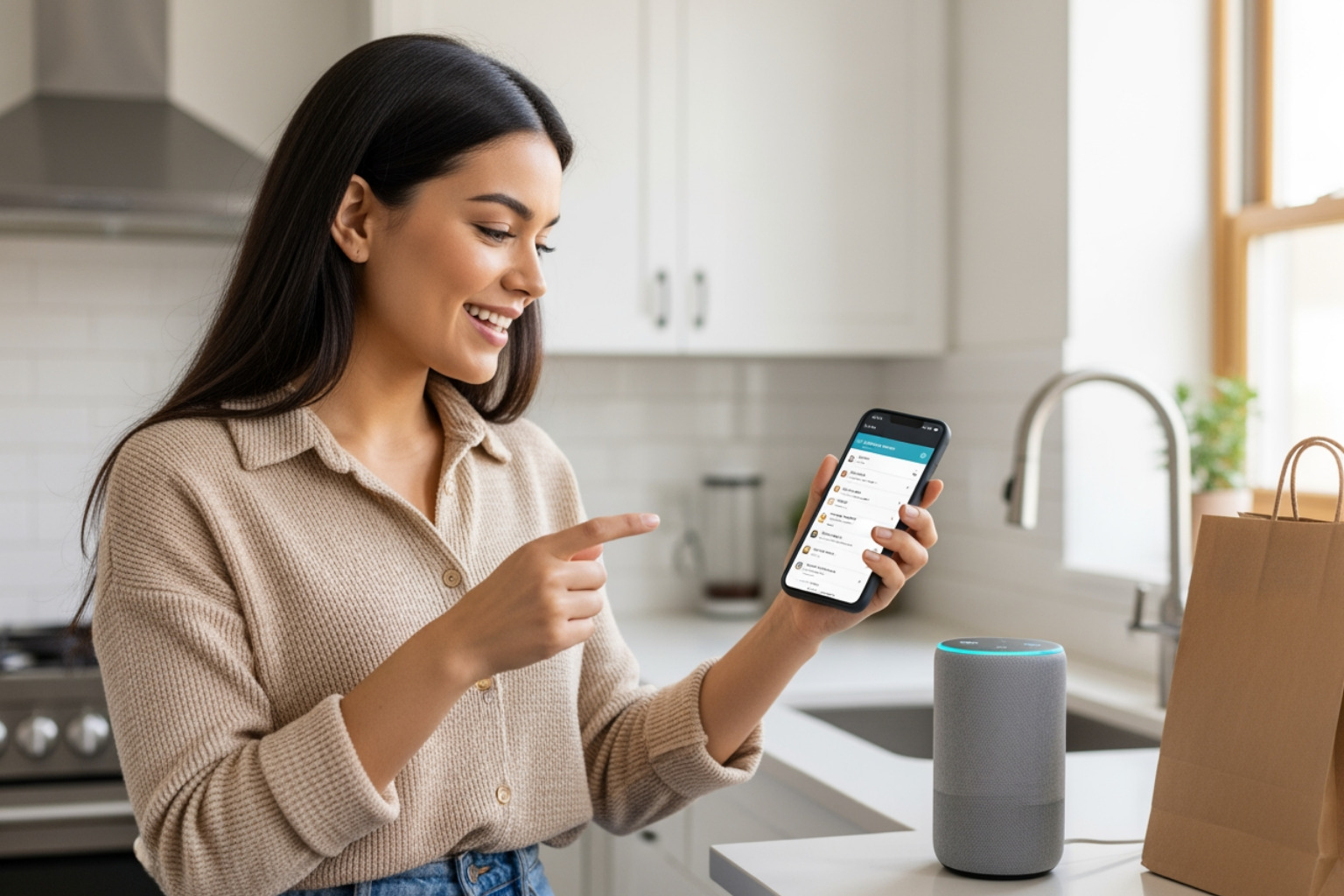 consumer using a voice assistant for shopping - ai based advertising