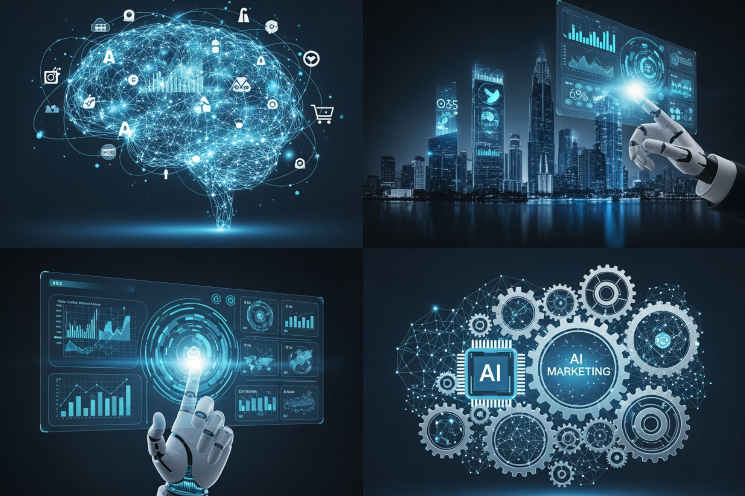 A successful marketing team in Canton, OH, celebrating high ROI and campaign success - ai based digital marketing