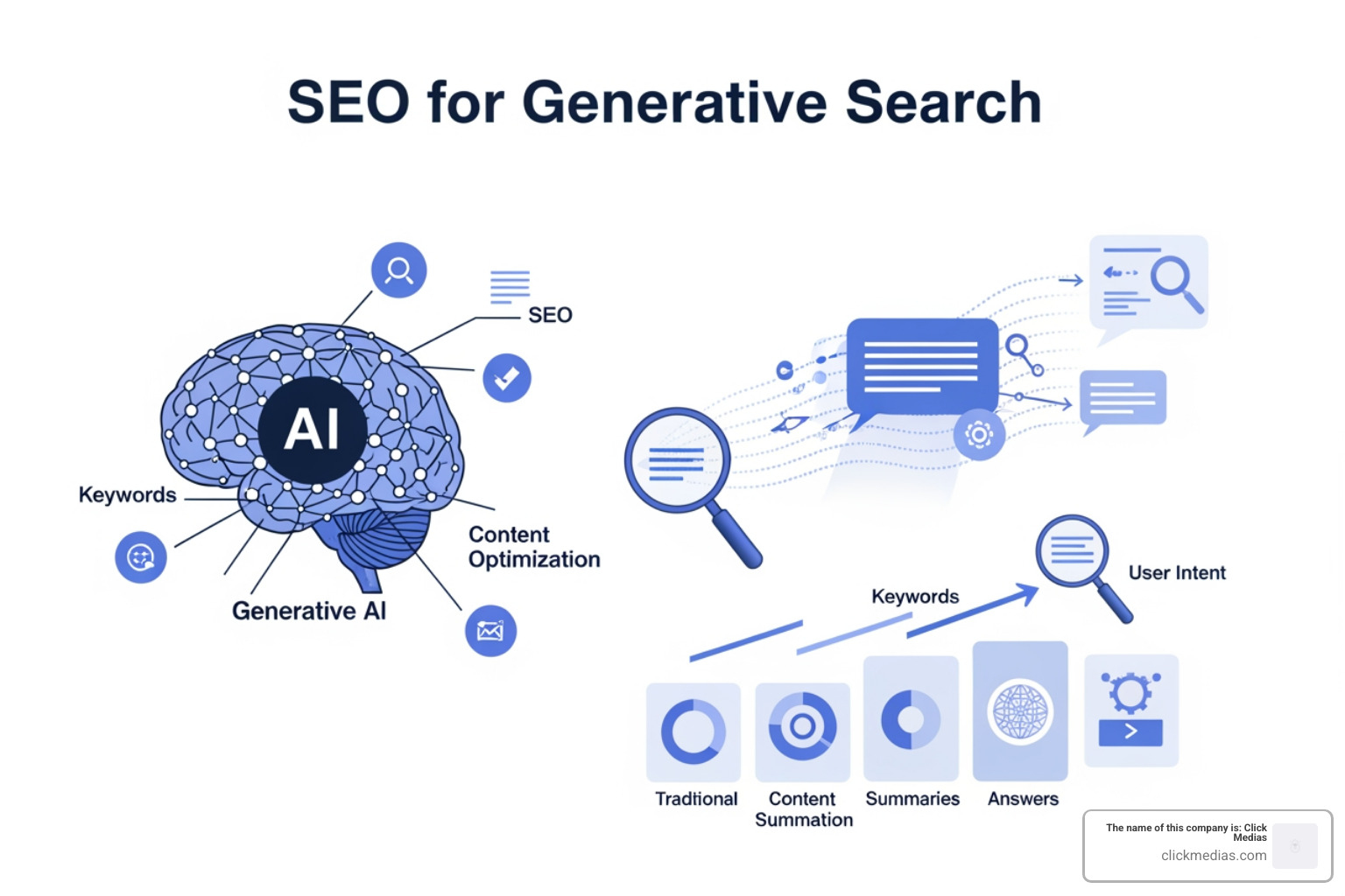 Traditional search vs AI search results - seo for generative search