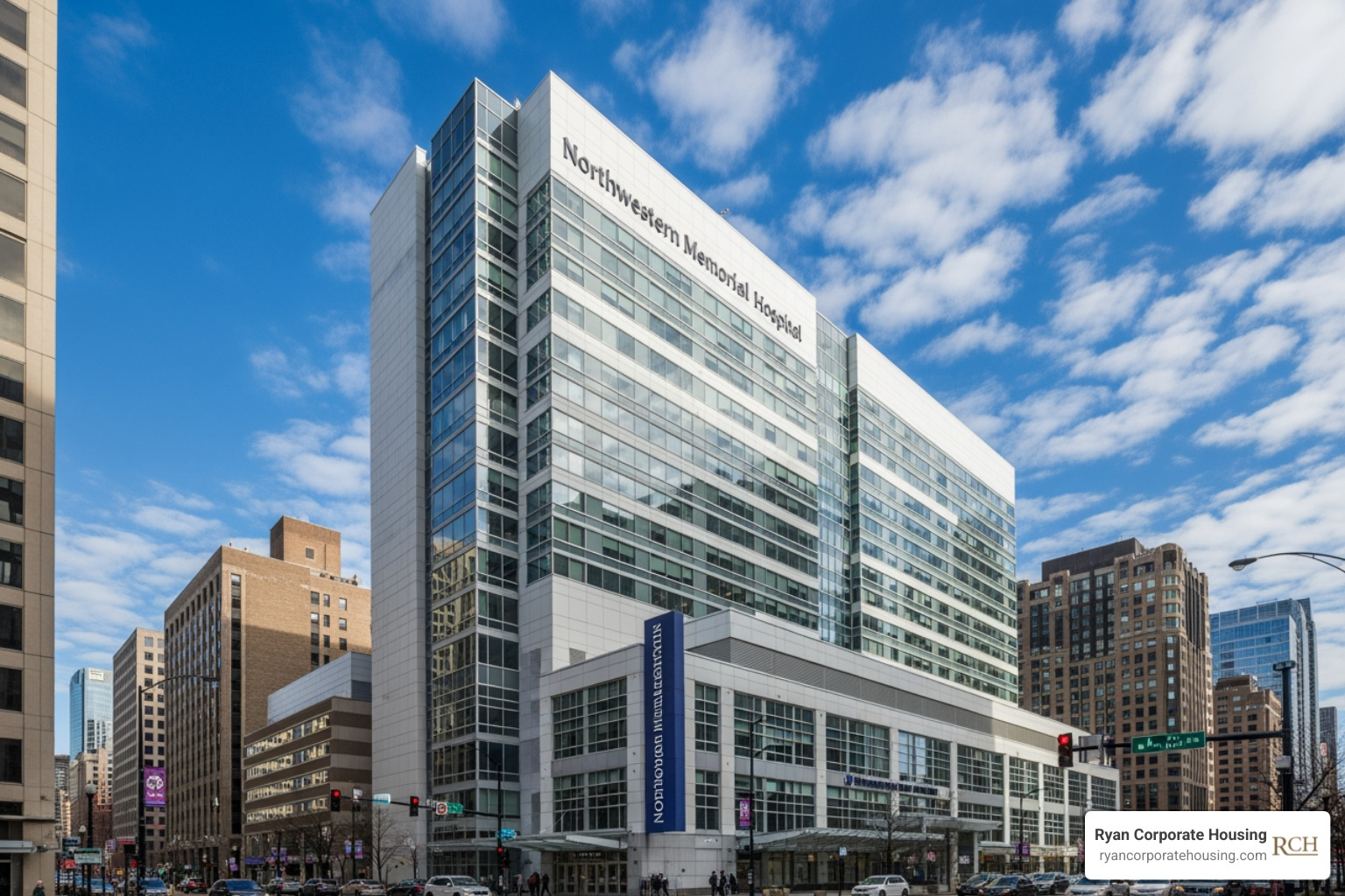 Northwestern Memorial Hospital in Chicago - gold coast extended luxury stays