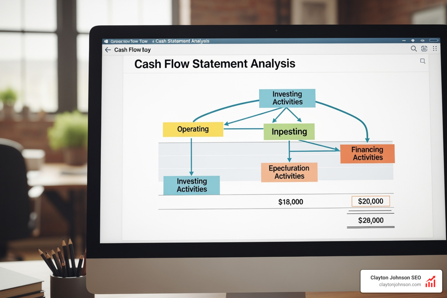 Cash flow statement analysis showing the relationship between operating, investing, and financing activities - Financial & Value Metrics