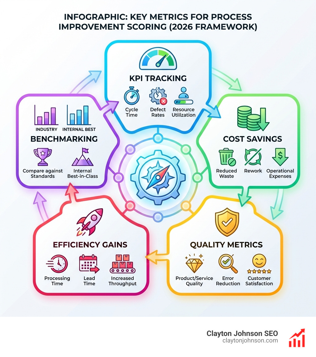 Infographic: Key Metrics for Process Improvement Scoring - Process Improvement & Scoring infographic 