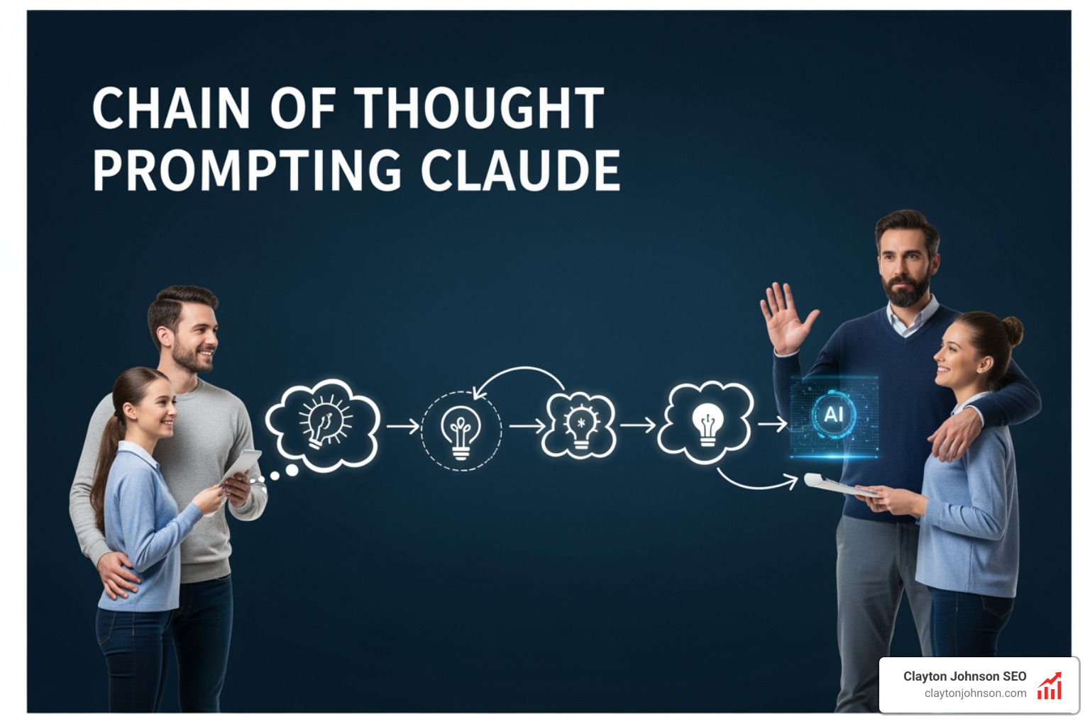 Image showing XML tag structure in a prompt: <thinking> section followed by <answer> section - chain of thought prompting claude