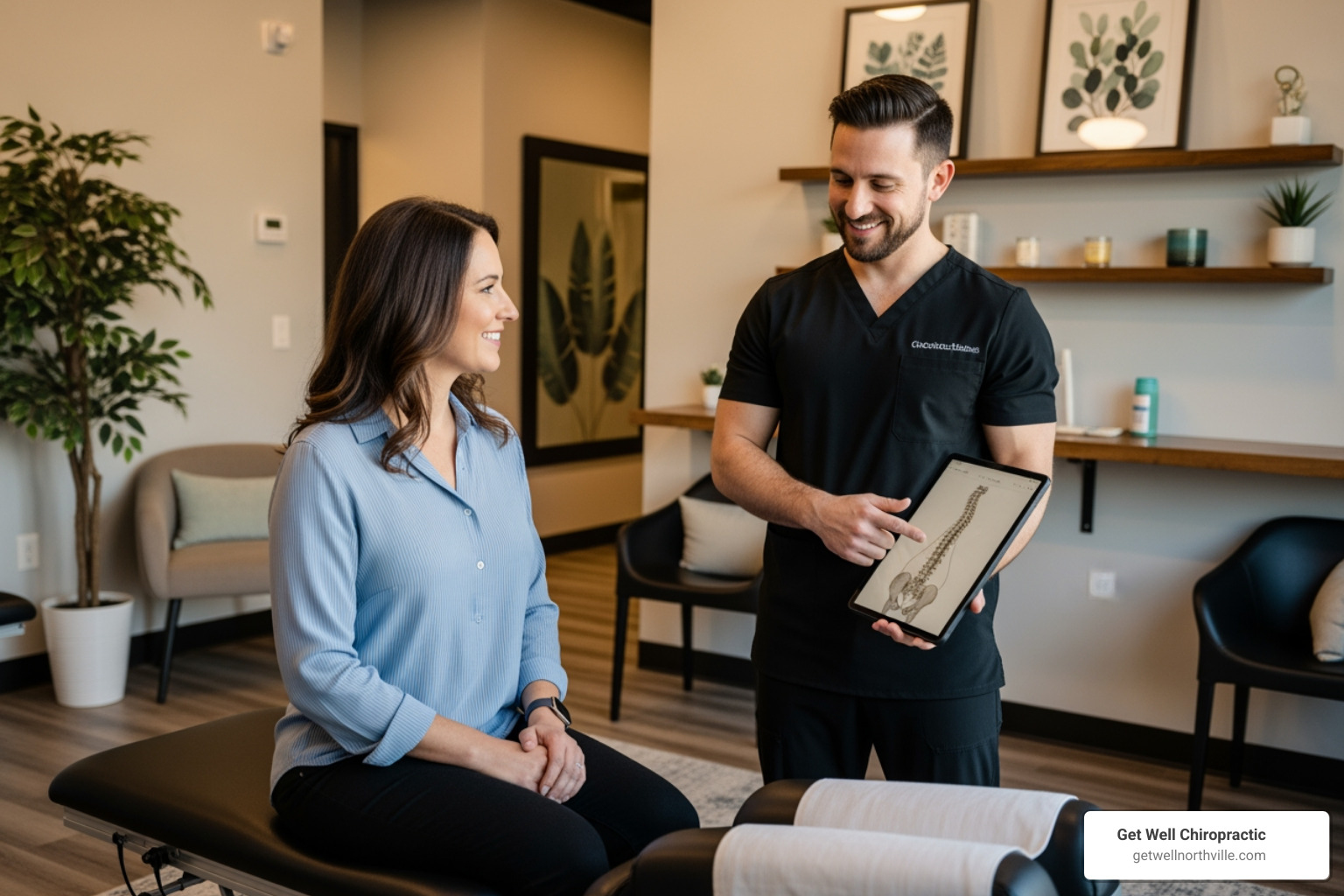 practitioner consulting with a client - Holistic wellness center practitioner consulting with a client - Holistic wellness center