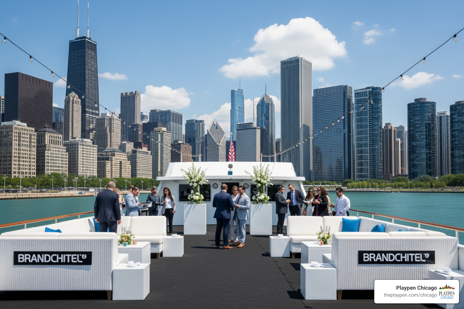 professionally managed brand activation on a yacht - how brands can activate at the playpen chicago