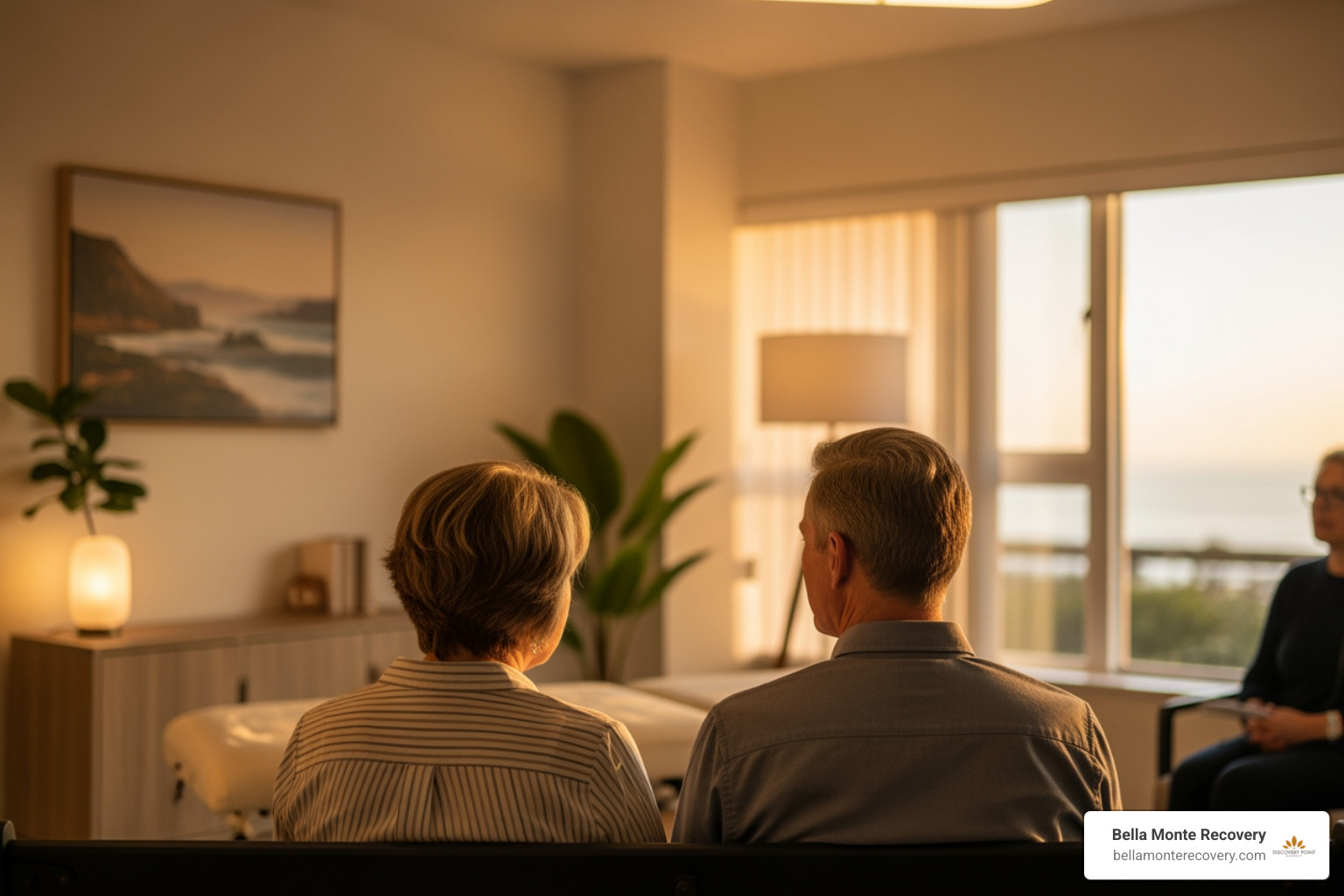 A warm, inviting therapy office with soft lighting and comfortable chairs - trauma therapy california