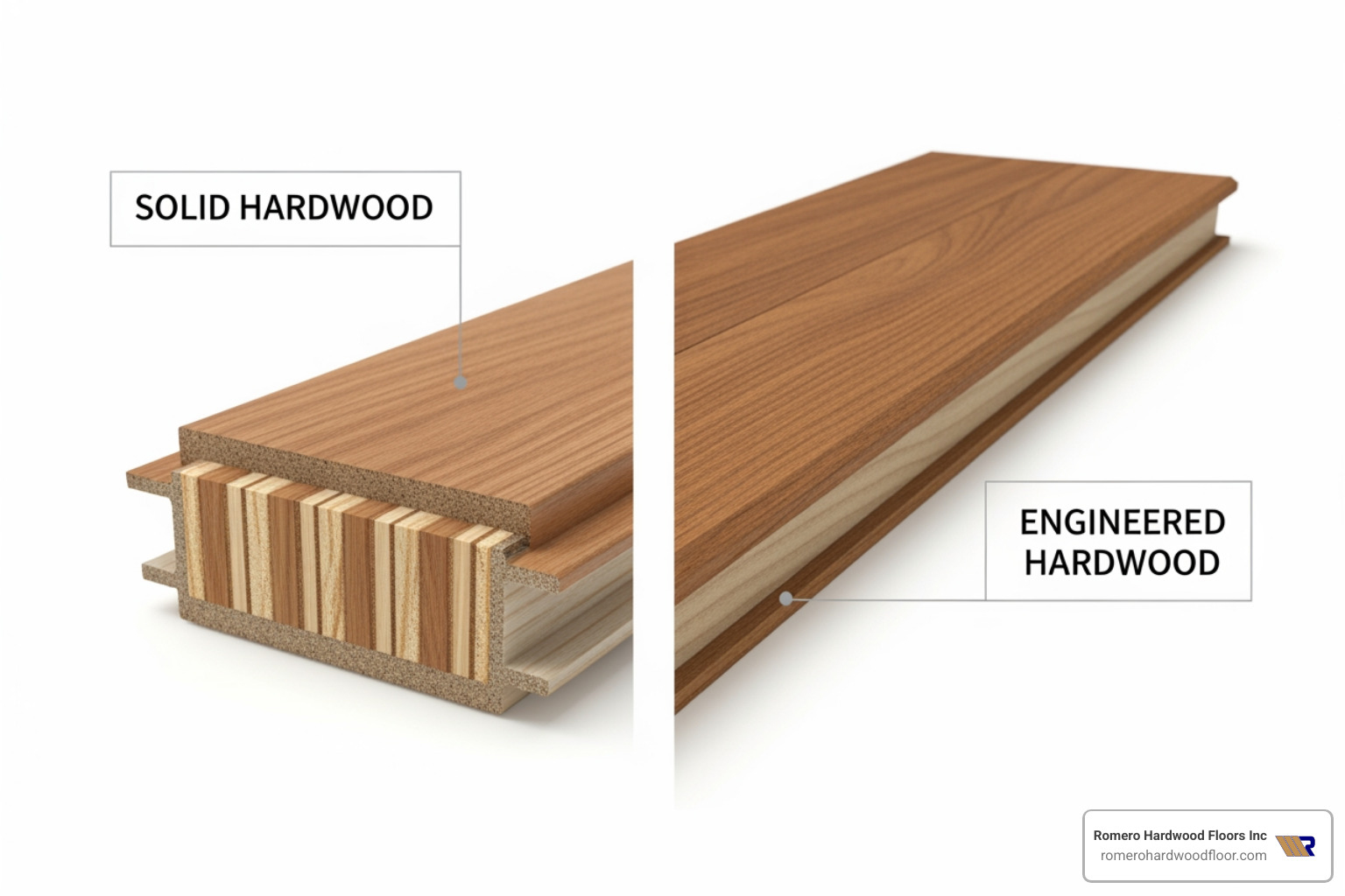 engineered vs solid wood planks - hardwood floor installation concrete