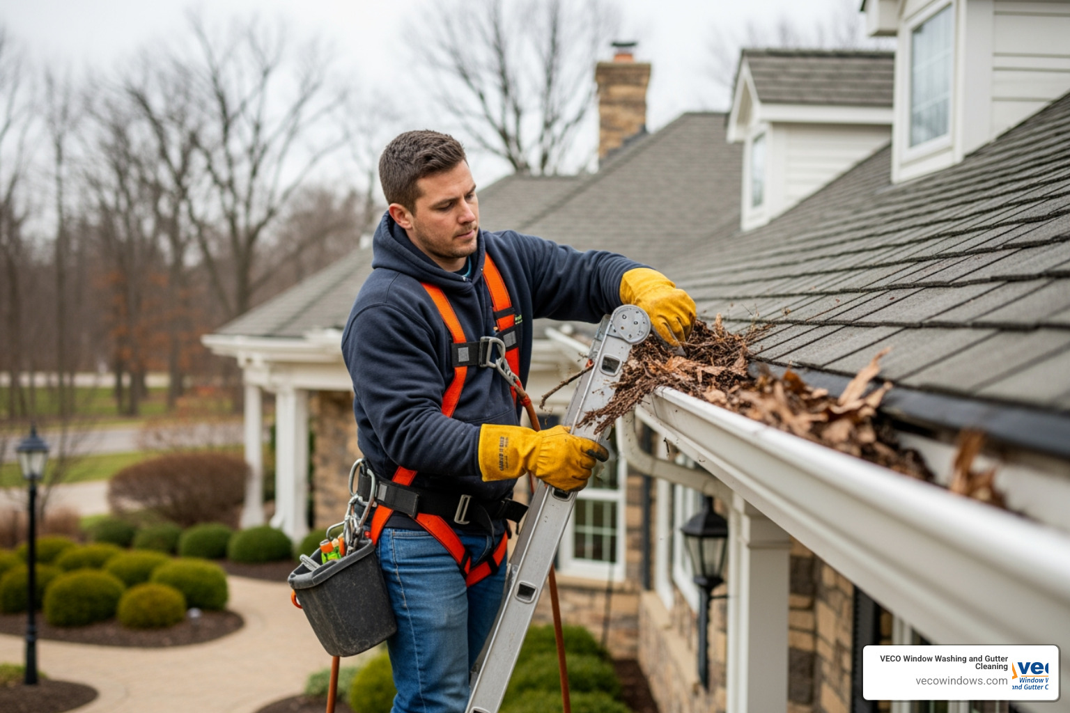 Professional technicians cleaning gutters - gutter cleaning in bannockburn Professional technicians cleaning gutters - gutter cleaning in bannockburn