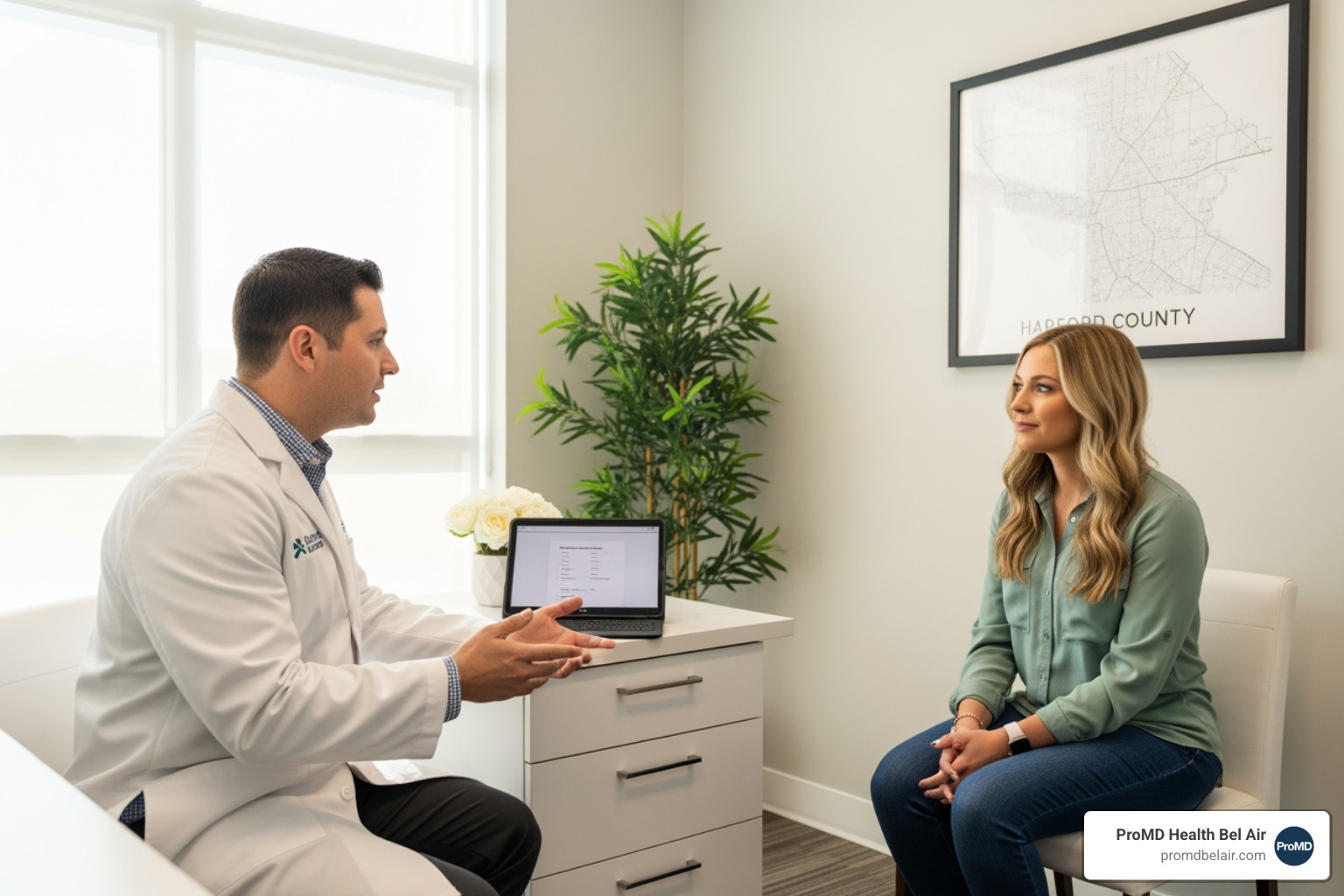 clinical consultation in a modern Bel Air medical office - weight loss Bel Air MD clinical consultation in a modern Bel Air medical office - weight loss Bel Air MD