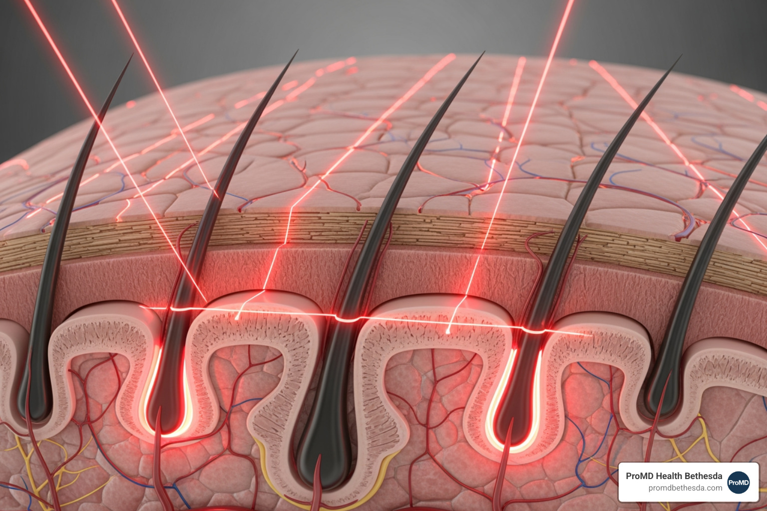 laser light penetrating scalp layers - how does laser hair restoration work