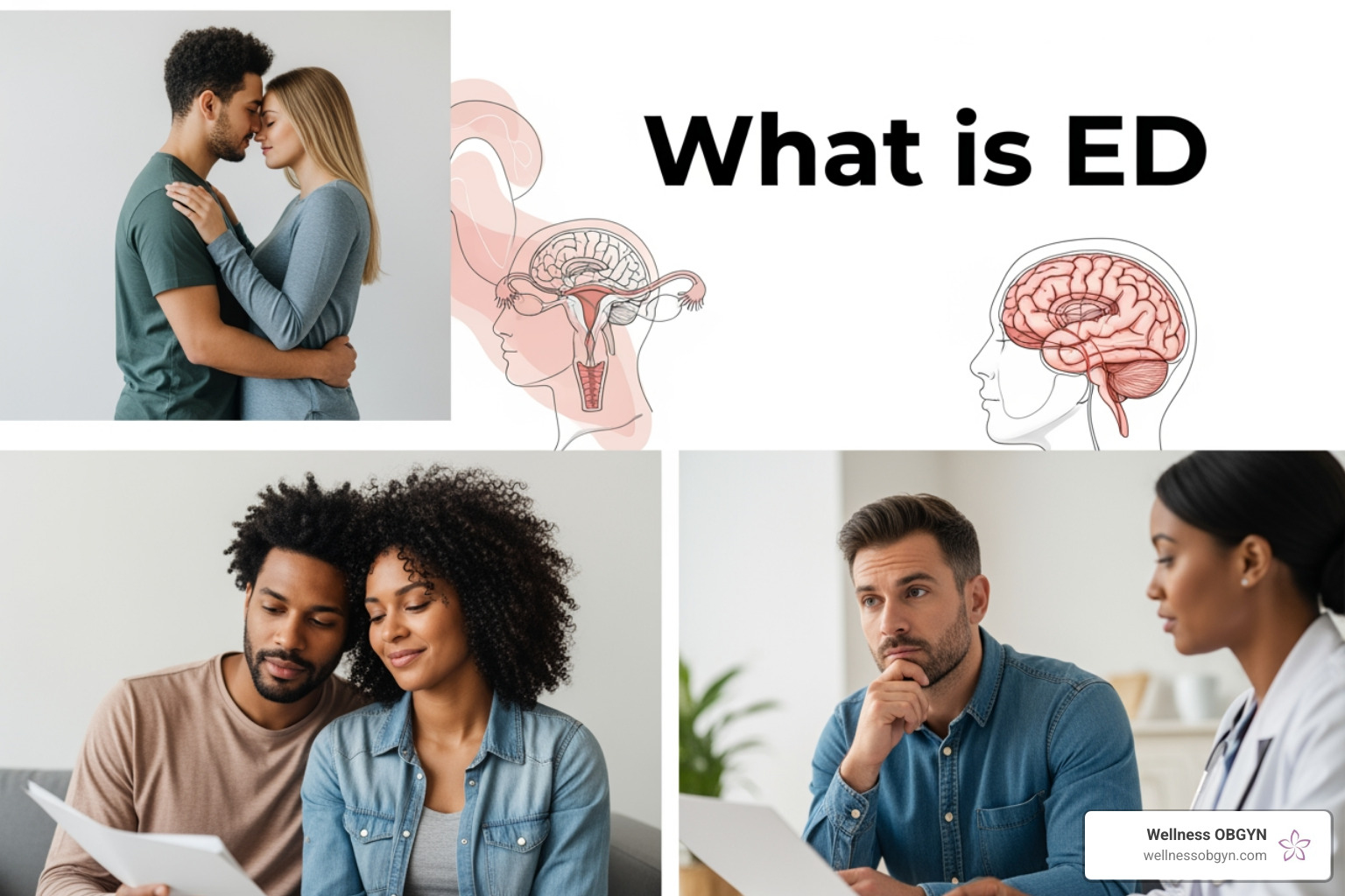 A man discussing his health concerns with his partner in a supportive home environment - what is ed