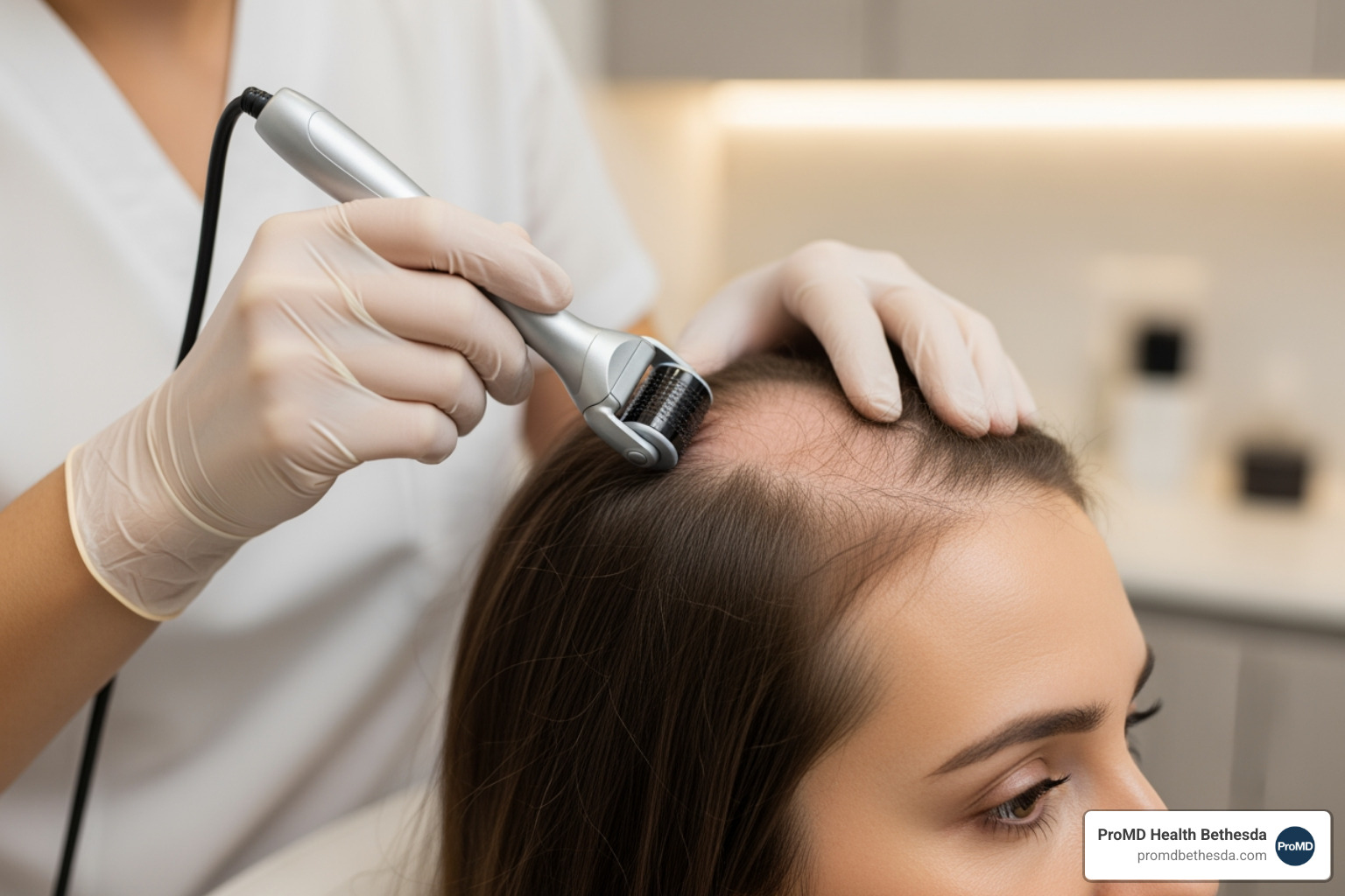 Diagram of hair follicle anatomy and needle penetration depth - microneedling for hair loss Diagram of hair follicle anatomy and needle penetration depth - microneedling for hair loss