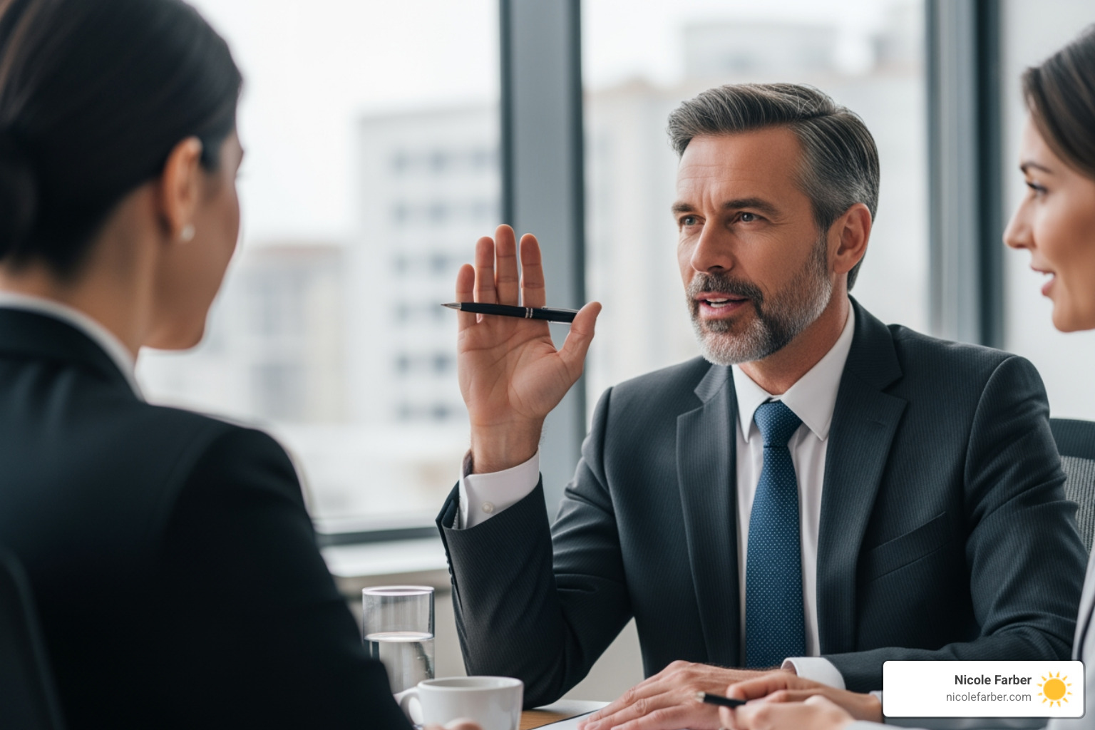 executive practicing active listening - management and leadership training