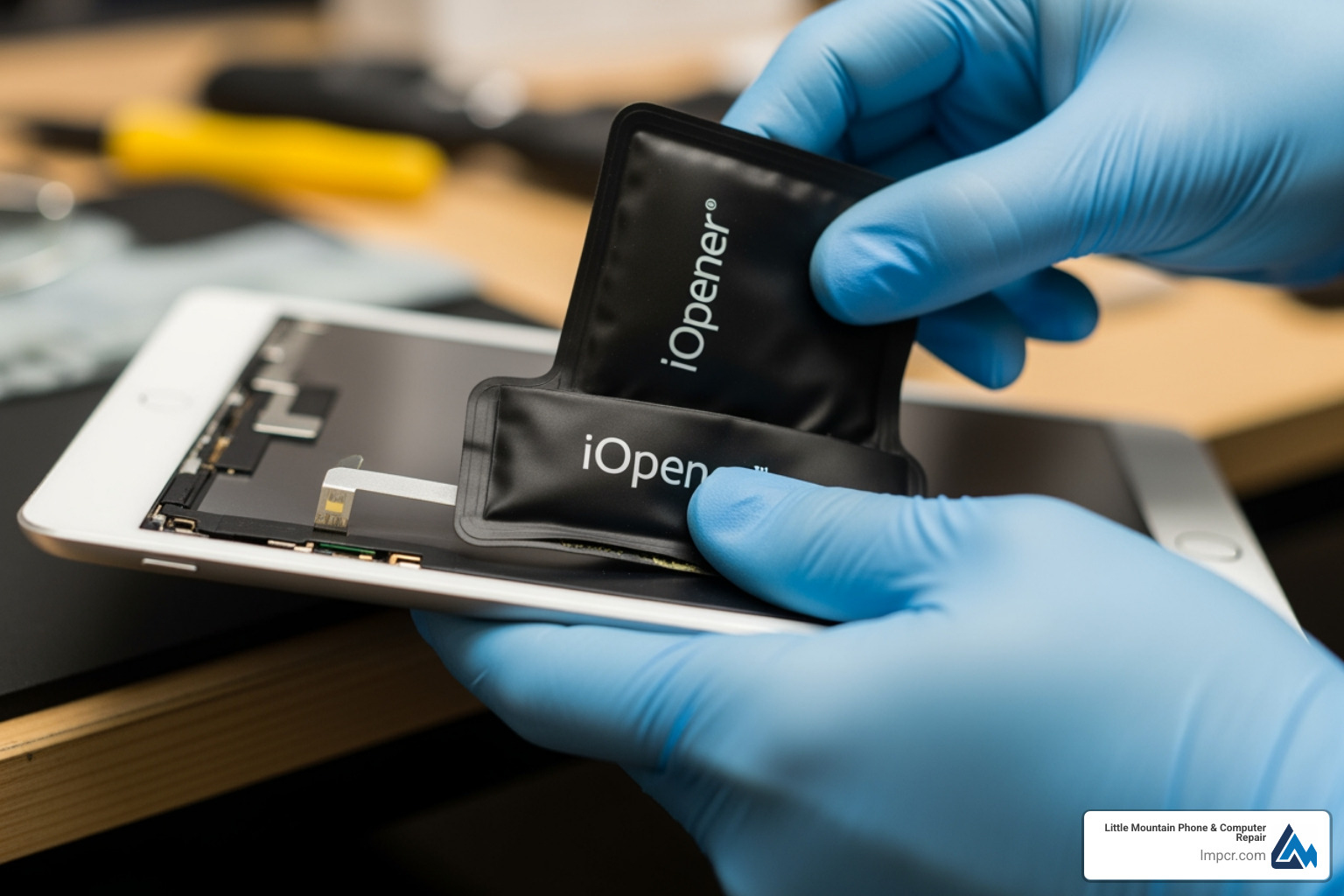 heating the edges of an iPad with an iOpener - Original iPad screen replacement