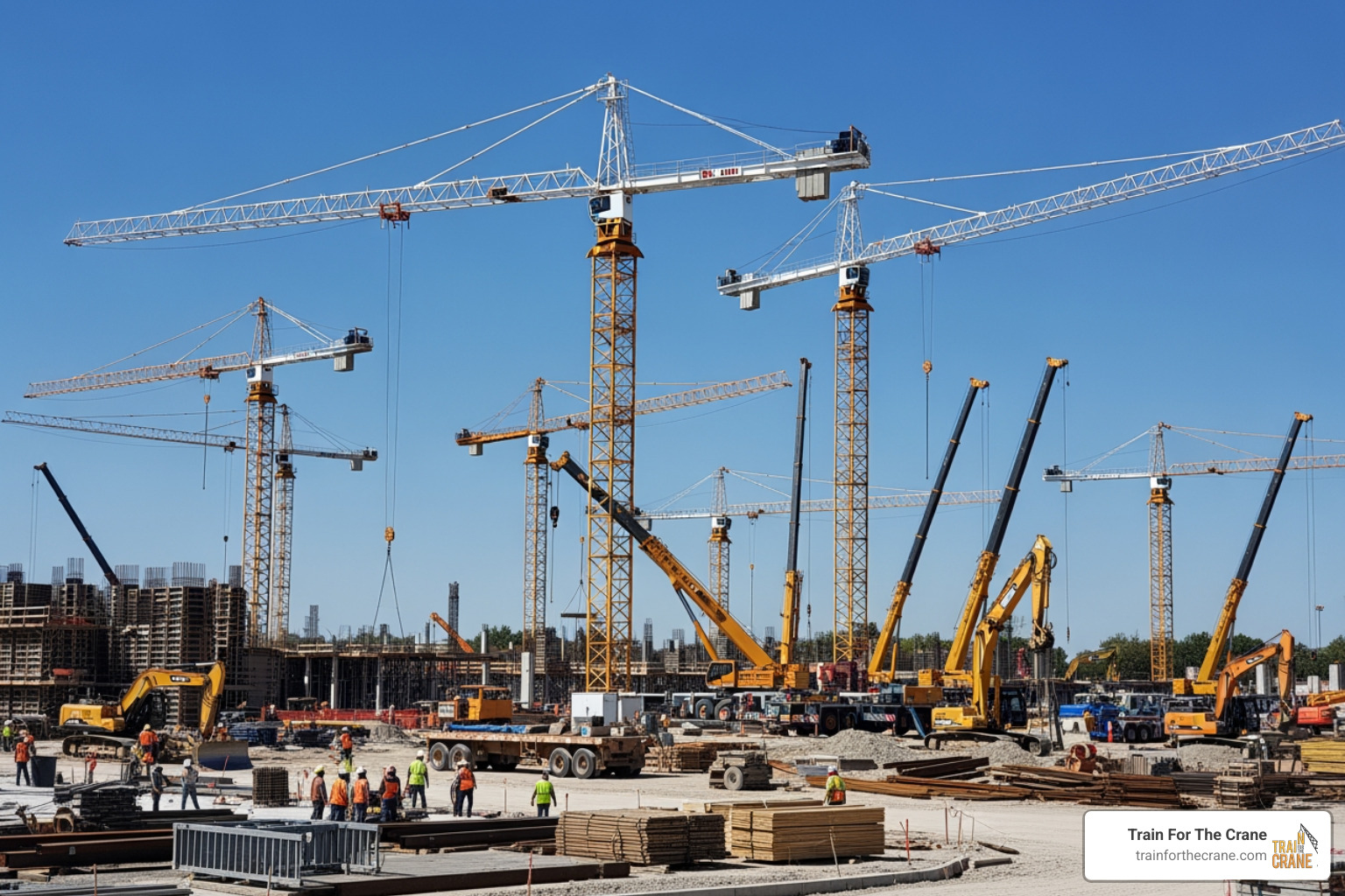 various crane types including lattice and telescopic booms - crane certification test