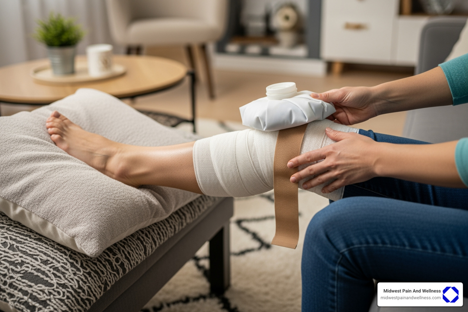 RICE method application - How to reduce knee pain? RICE method application - How to reduce knee pain?