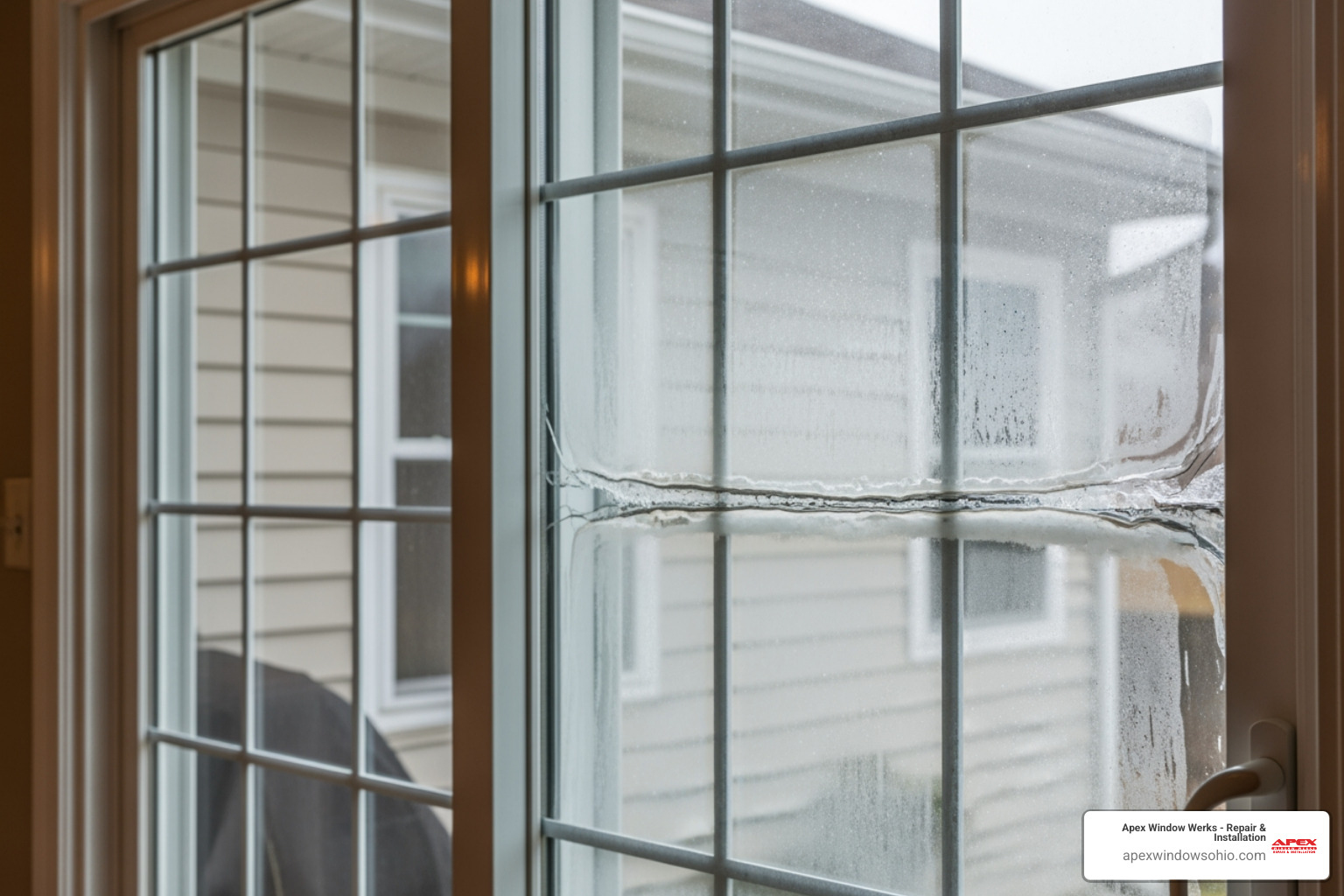 foggy double-pane glass - broken patio door glass