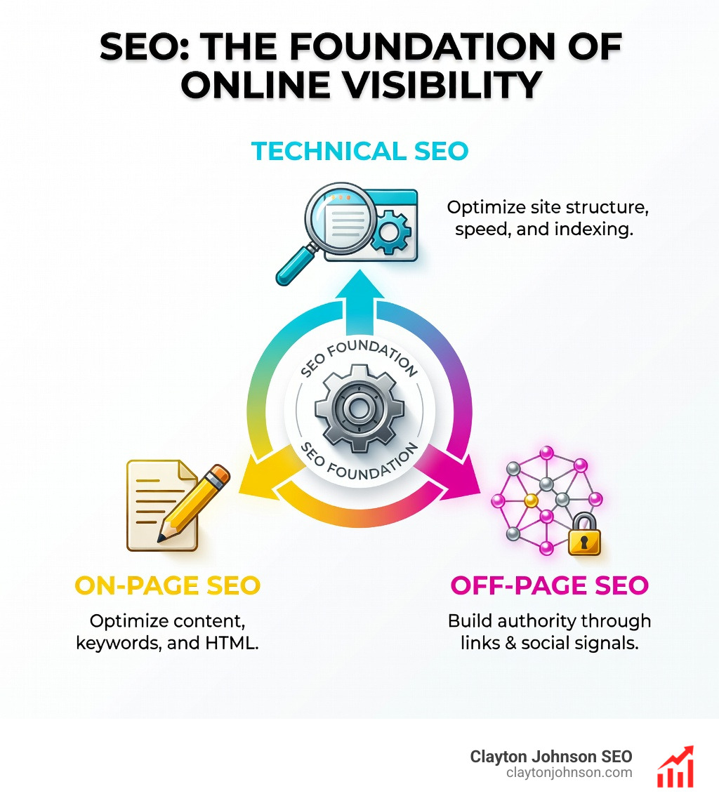 Evolution of SEO timeline from 1990s keywords to 2020s AI and GEO - SEO infographic brainstorm-6-items