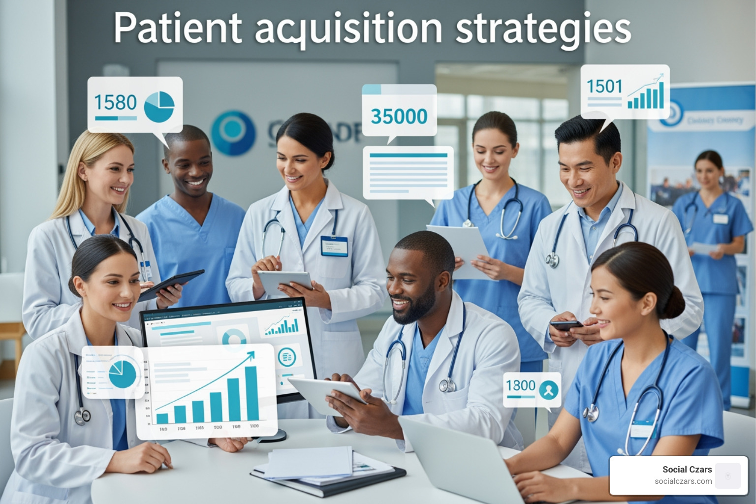five-star patient reviews on a mobile device screen representing strong online reputation - patient acquisition strategies five-star patient reviews on a mobile device screen representing strong online reputation - patient acquisition strategies