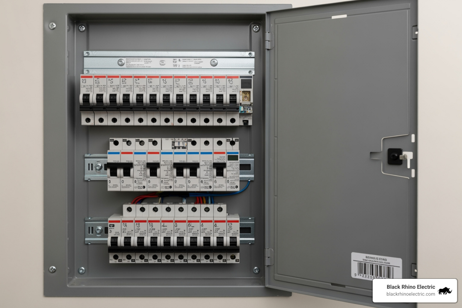 residential electrical panel with breaker slots - add breaker to main panel