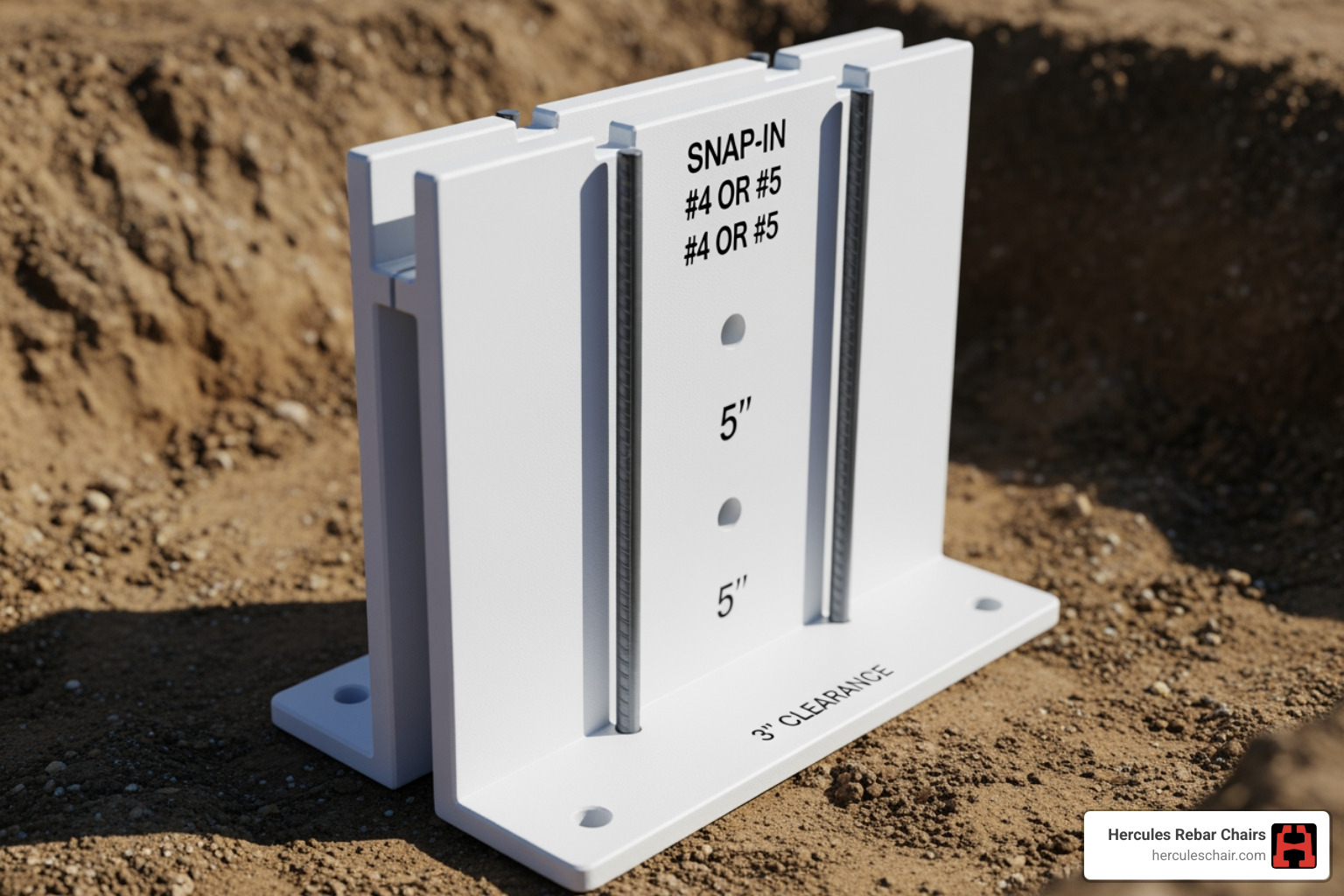 A 3-bar footer stand ready for rebar installation - footer stand A 3-bar footer stand ready for rebar installation - footer stand