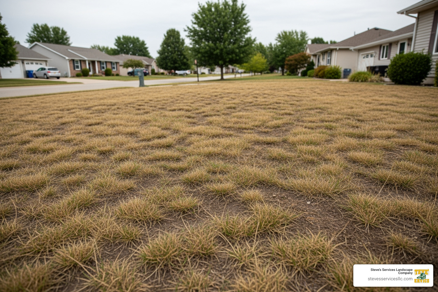 brown patchy lawn - revive dead grass